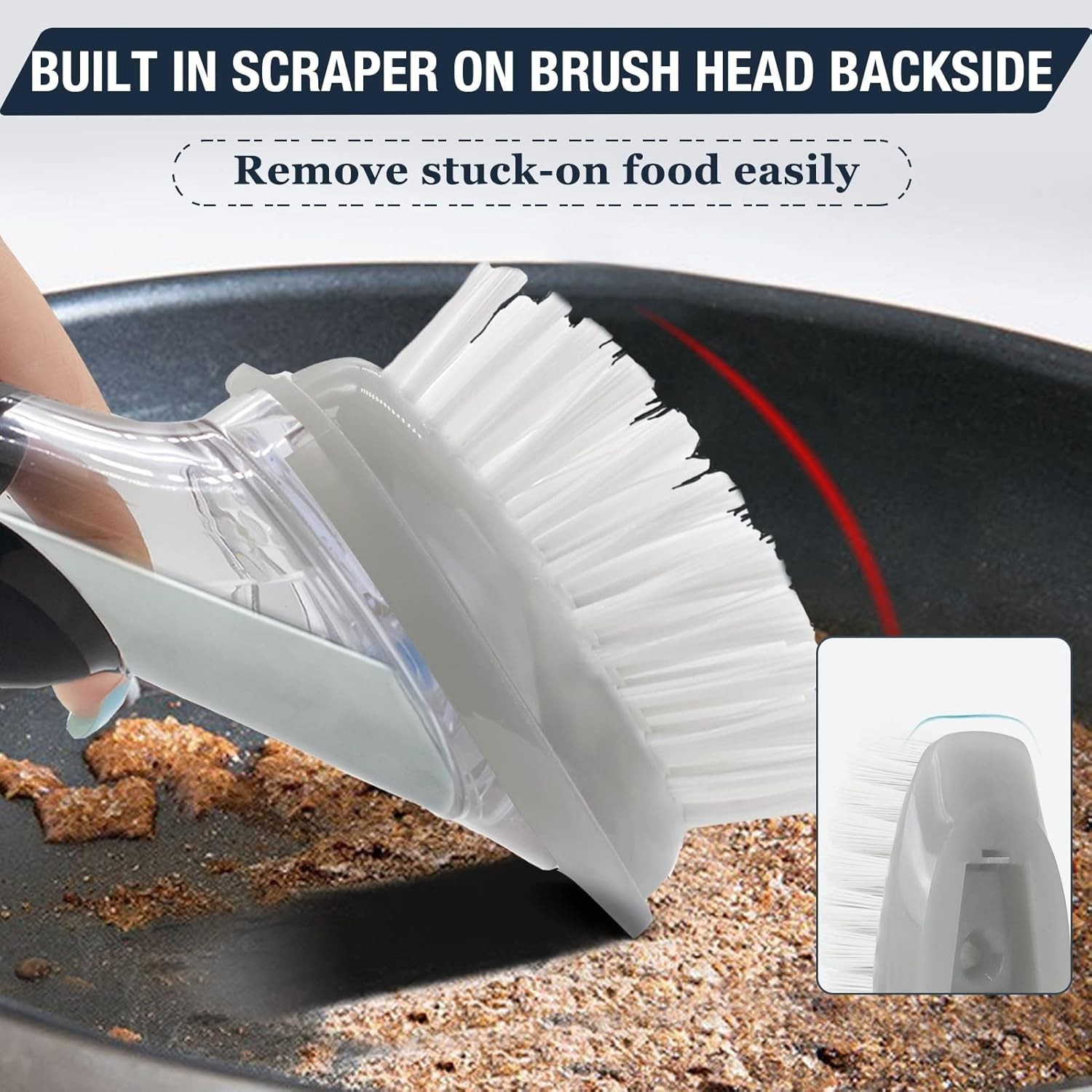 Dish Cleaning Soap Dispensing Brush Refills for OXO Dish Brush – 8 Pack Brush He