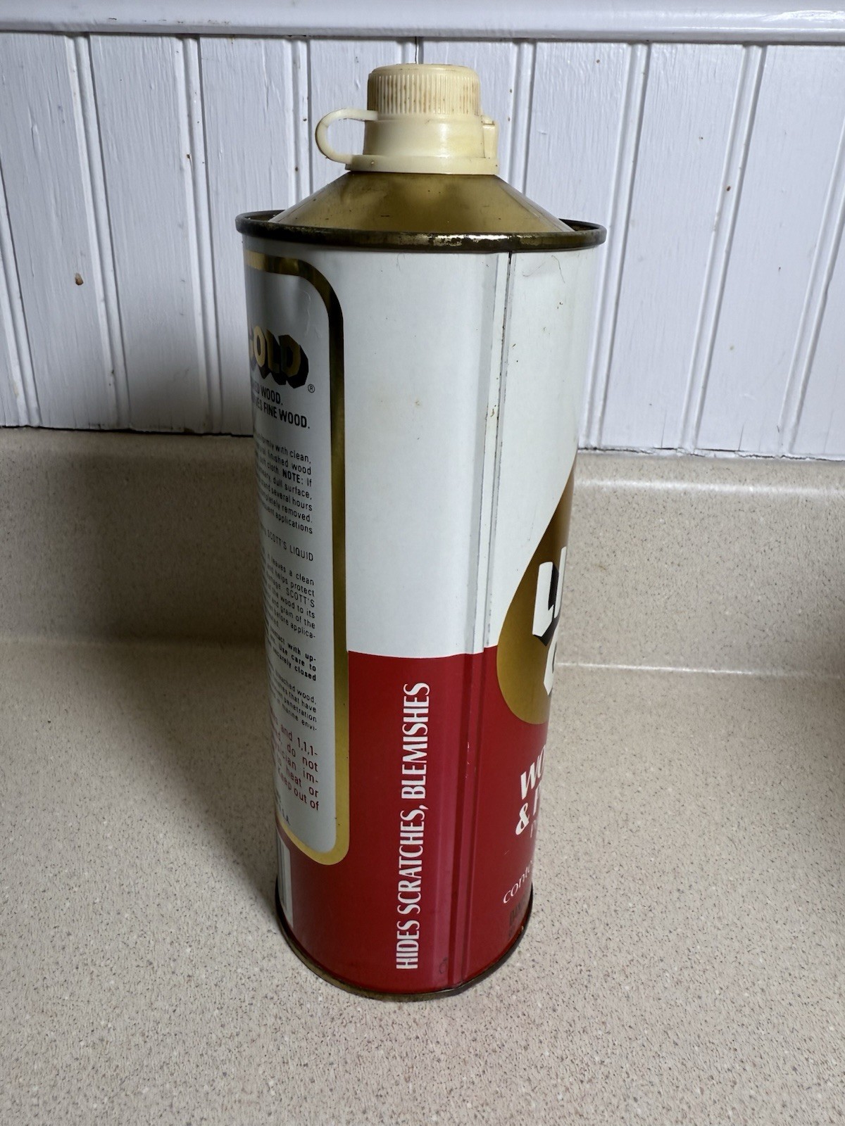 Vintage Scott’s Liquid Gold 27 Oz Wood Cleaner Tv Film Movie Prop Display Used