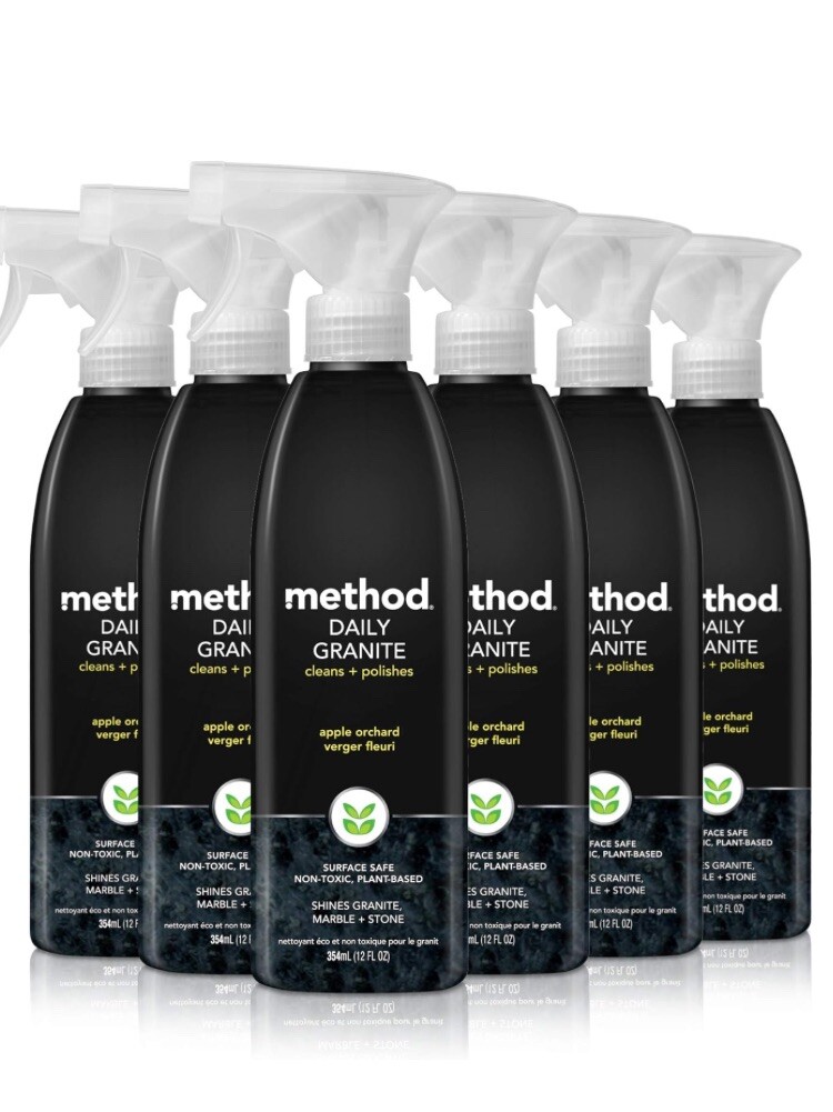 Method Daily Granite Cleaner Spray, Apple Orchard, 28 Ounce, 6 Packs Included