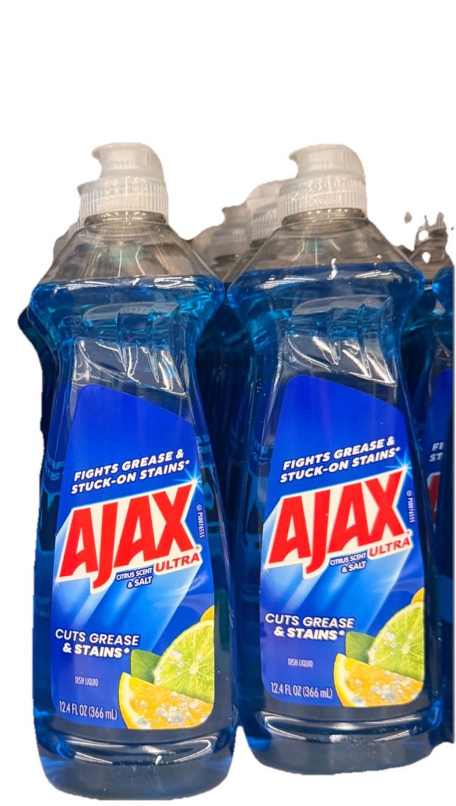 Pack of 3 Ajax Dish Liquid Citrus Scent Cuts Grease Fights Stains 12.4 fl oz.