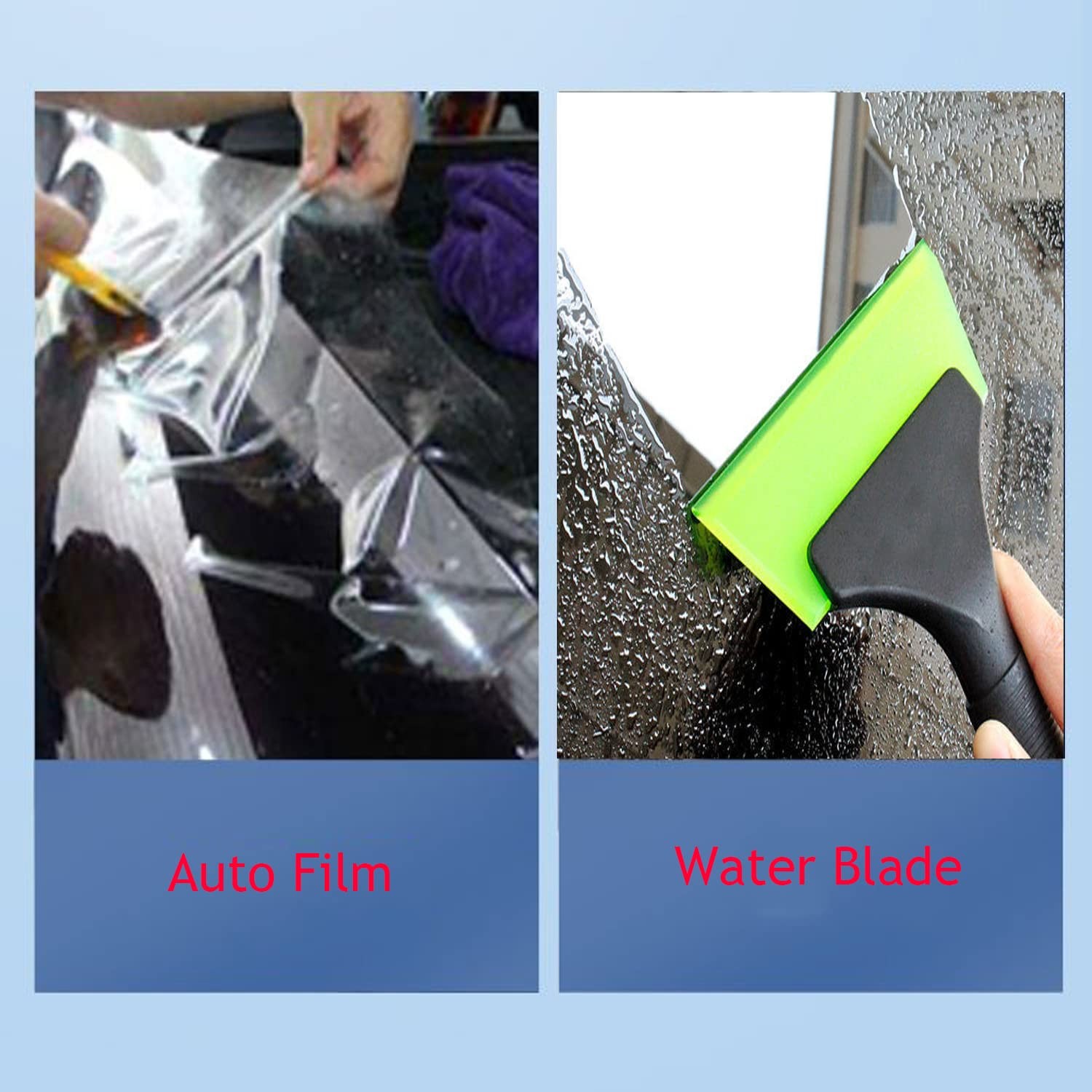 Small Squeegee with 5 Inch Green Rubber Blade Mini Wiper Window Tinting Tools