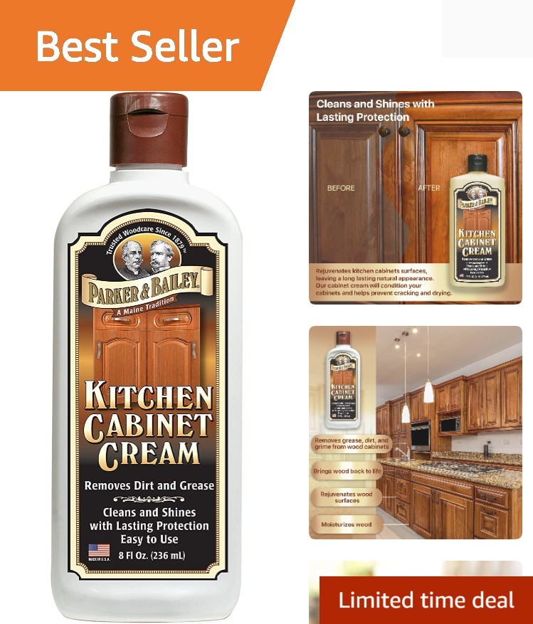 Parker & Bailey Kitchen Cabinet Cream – 8oz Multisurface Wood Cleaner & Polish