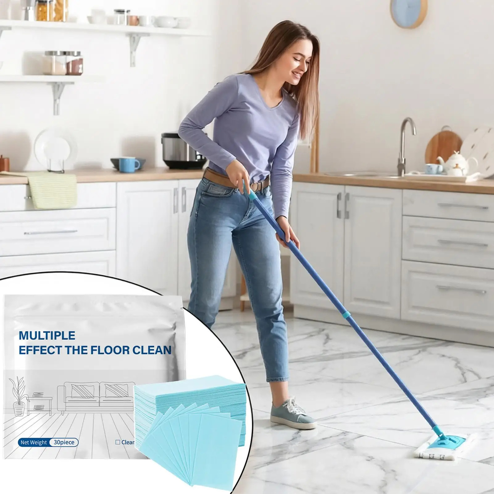 30Pcs Floor Cleaning Tablets Cleaner For Hardwood Laminate Tile & RV Walls