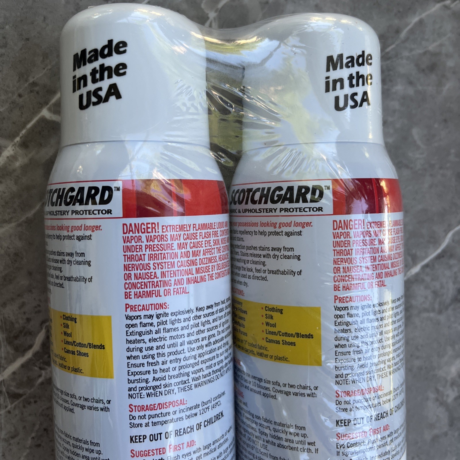 Scotchgard original Discontinued Fabric Upholstery Protector 2 Cans 10 oz ea NEW