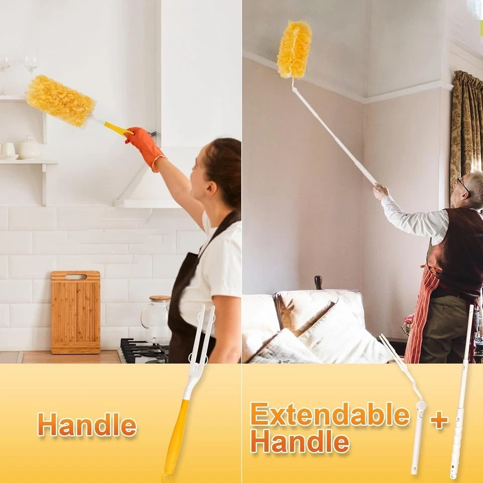 Heavy Duty Duster Refills Microfiber Dusting Kit for Furniture Ceiling Fan