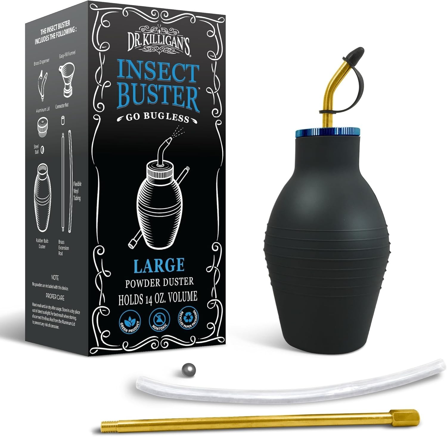 The Insect Buster Bulb Duster 14oz Handheld Sprayer for Diatomaceous Earth