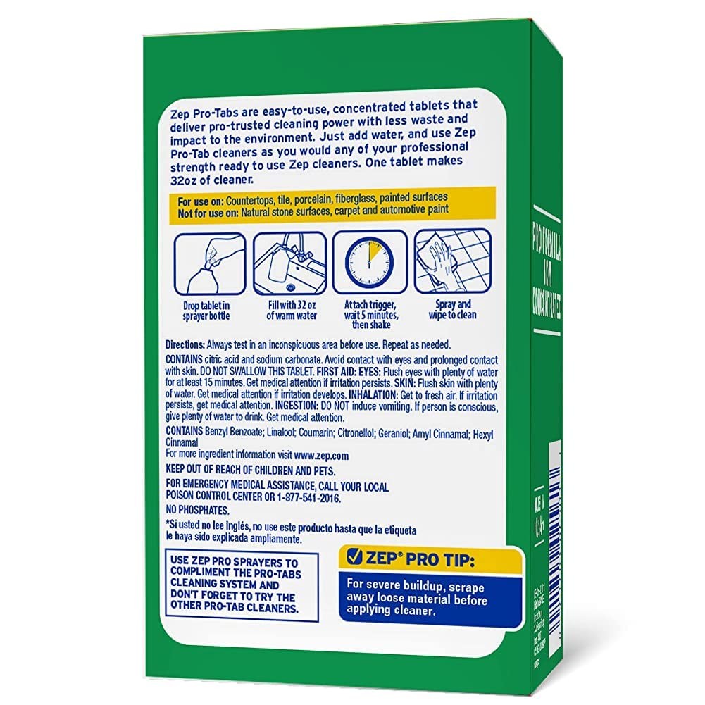 Eco Friendly Cleaning Tablets 4 Count Makes 32 oz Bottles of Cleaner