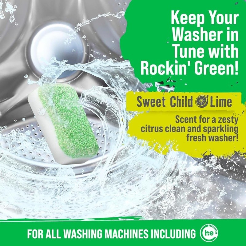 Washing Machine Cleaner Tablets Deep Clean Deodorize Fresh Lime Scent Supplies
