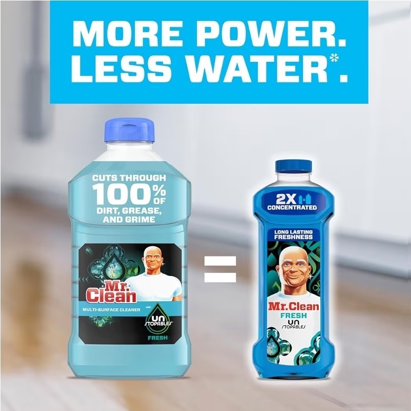 Mr. Clean 2X Concentrated Multi Surface Cleaner Unstopables Fresh Scent 41 oz.