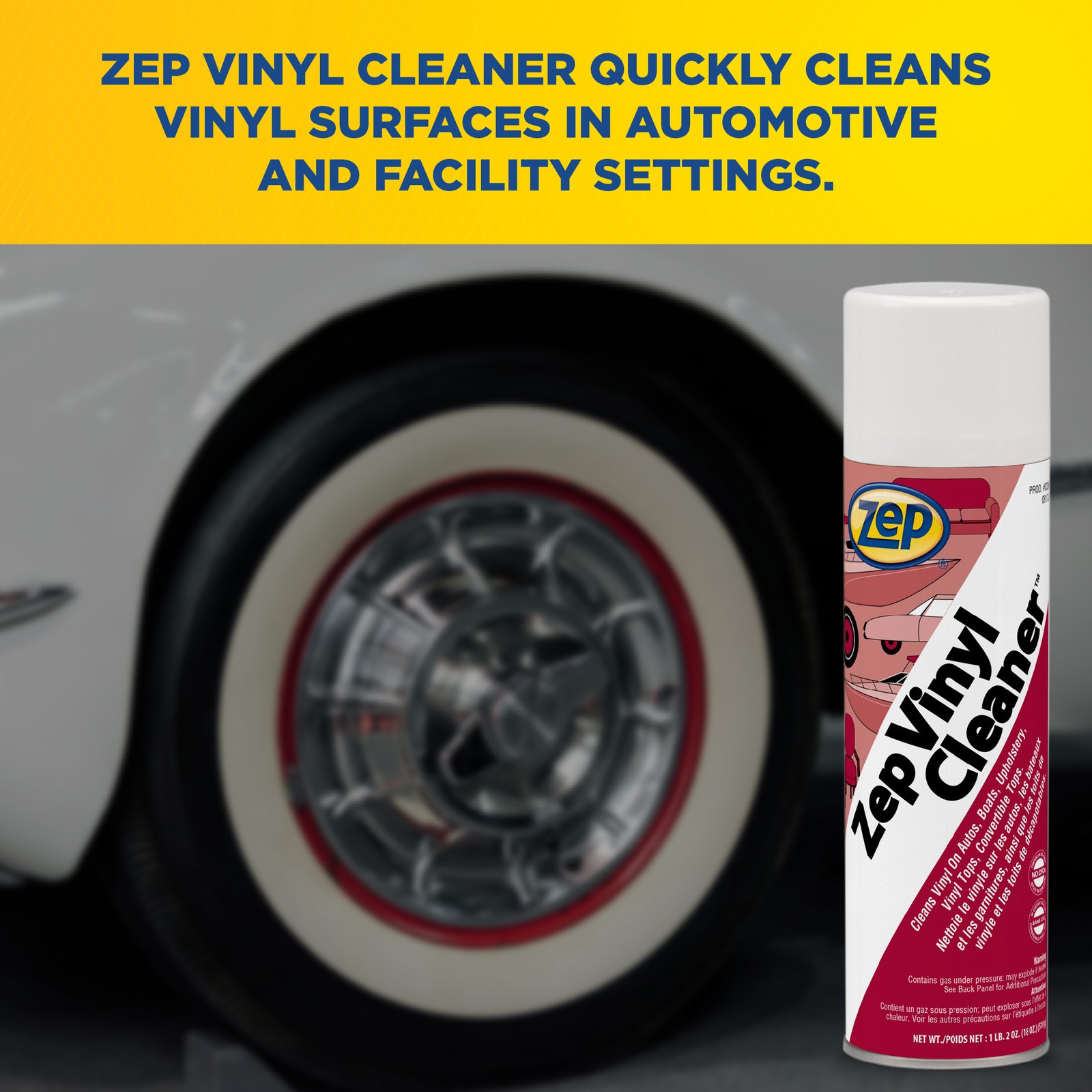 Zep Multi-Use Foaming Vinyl Cleaner – 20 oz (Case of 12) 23401 – Just Spray and