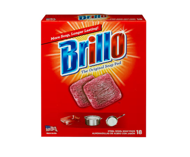 18 PADS – Brillo Steel Wool Scouring Soap Pad Pots Pans Grills Dishes Kitchen