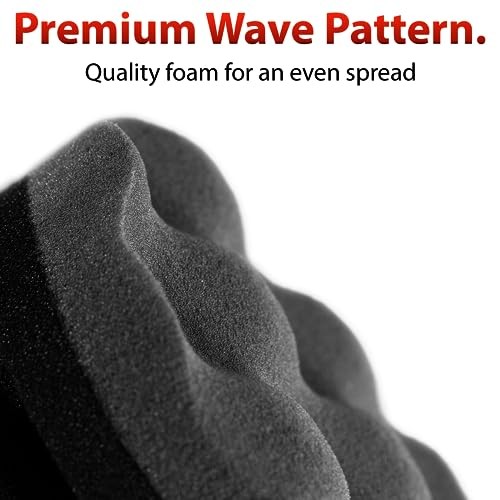Pro Tire Hex Grip Applicator () – Tire Shine Car Detailing Foam Sponge 3 Pack