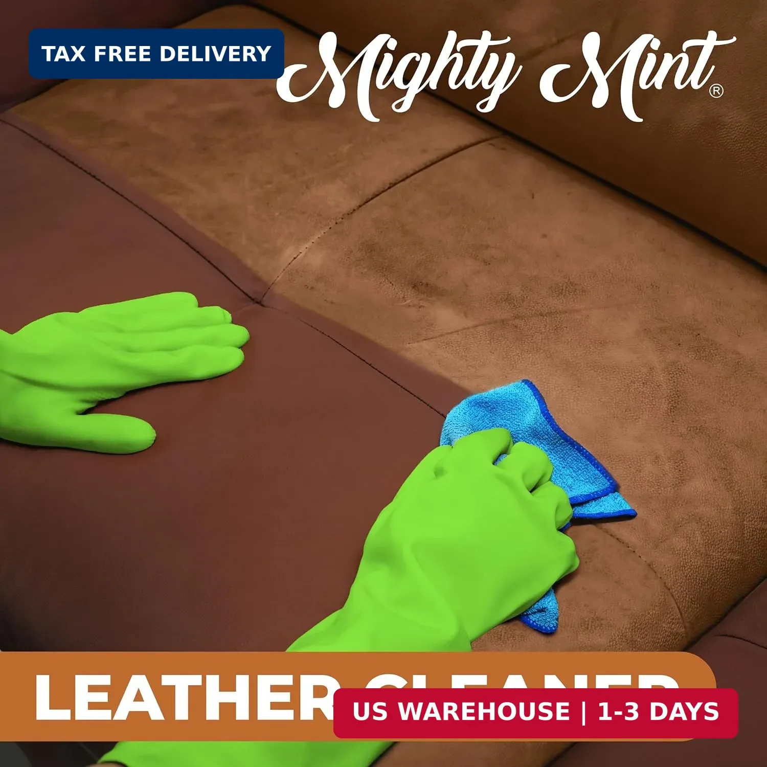 Mighty Mint Leather Cleaner and Conditioner, Plant-Based, Hydrating Spray to Cle