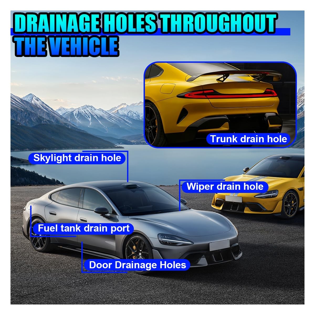 Auto Sunroof Drain Cleaning Tool Flexible Tube Cleaning Brush for Car Sunroof