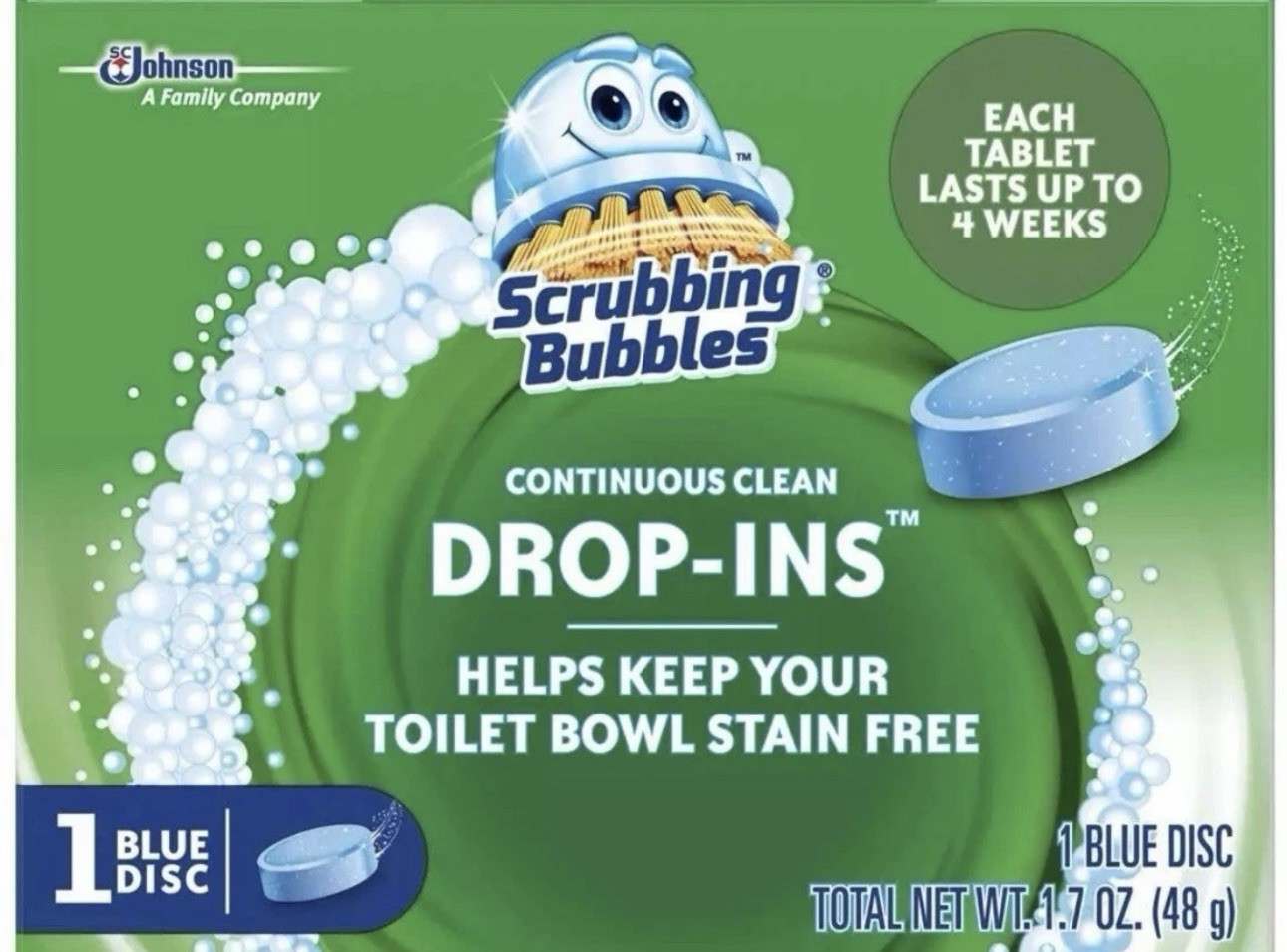 Scrubbing Bubbles Vanish Toilet Cleaning Drop-Ins Tablet, 1.7 Oz, 6pk