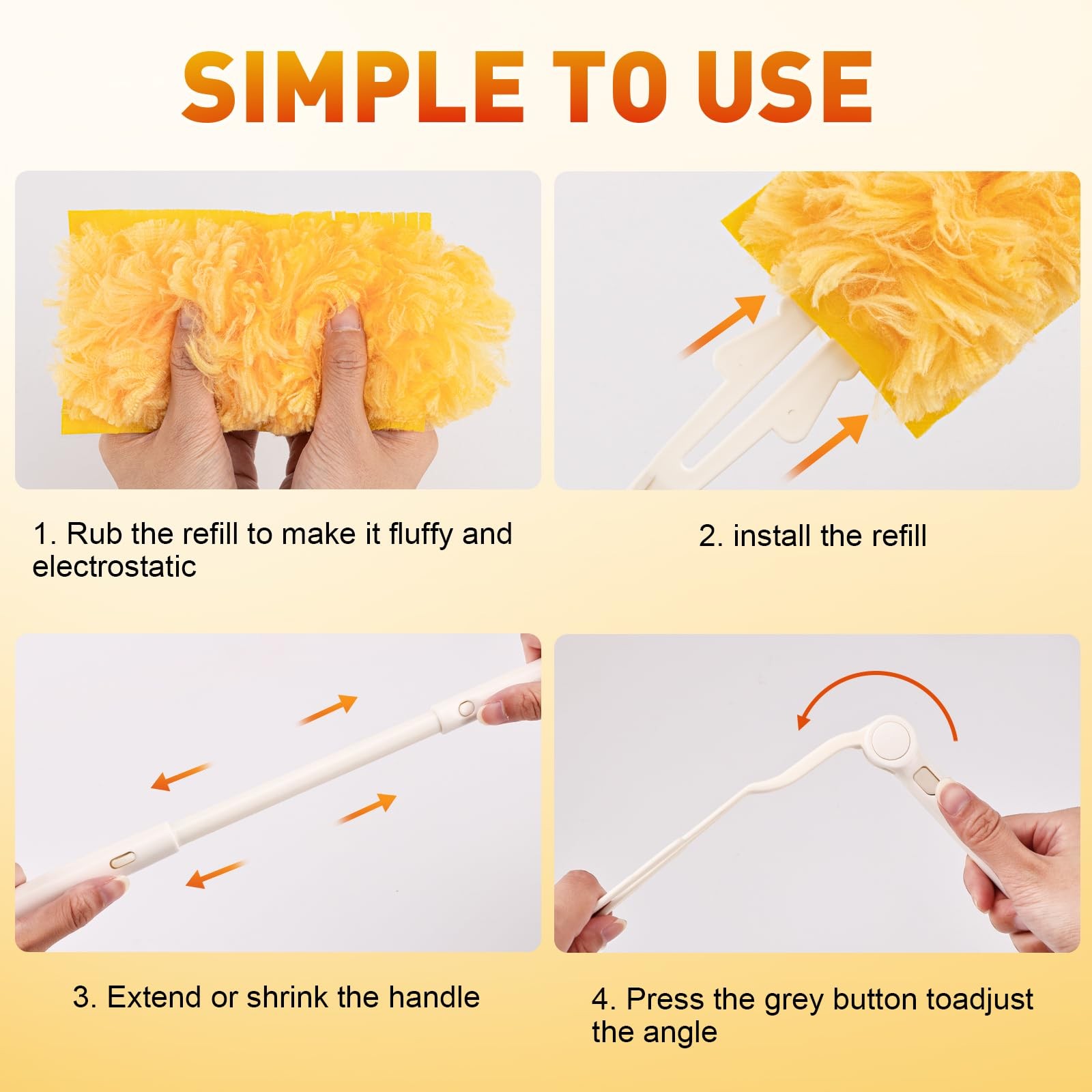 Heavy Duty Duster Refills, Disposable Dusters Kit for Cleaning Dusting Furnit…