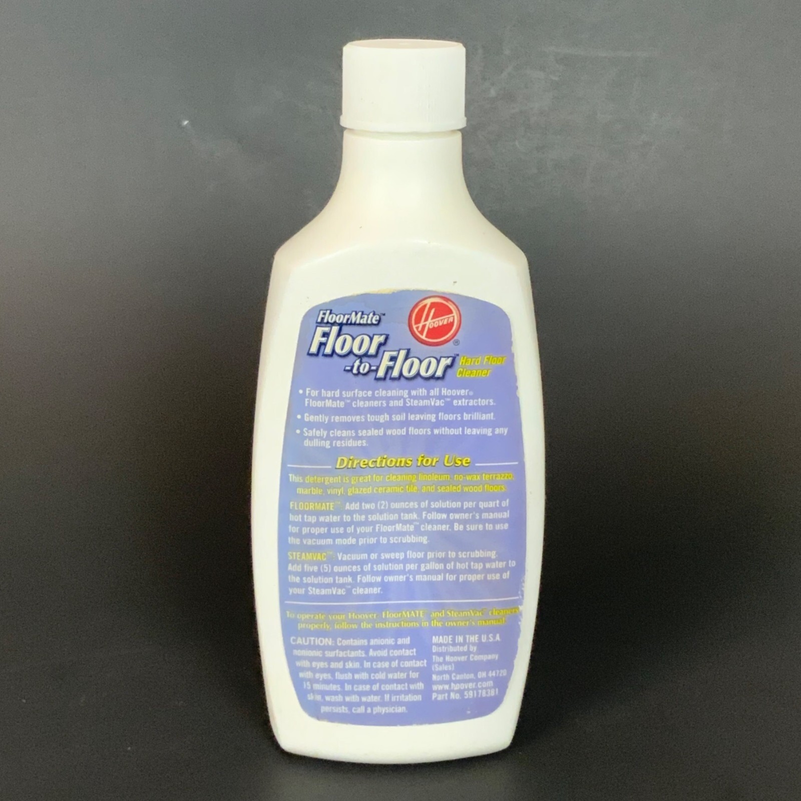 Hoover FloorMate Floor-to-Floor Cleaning Solution 8 Fl Oz Bottle 75% Full