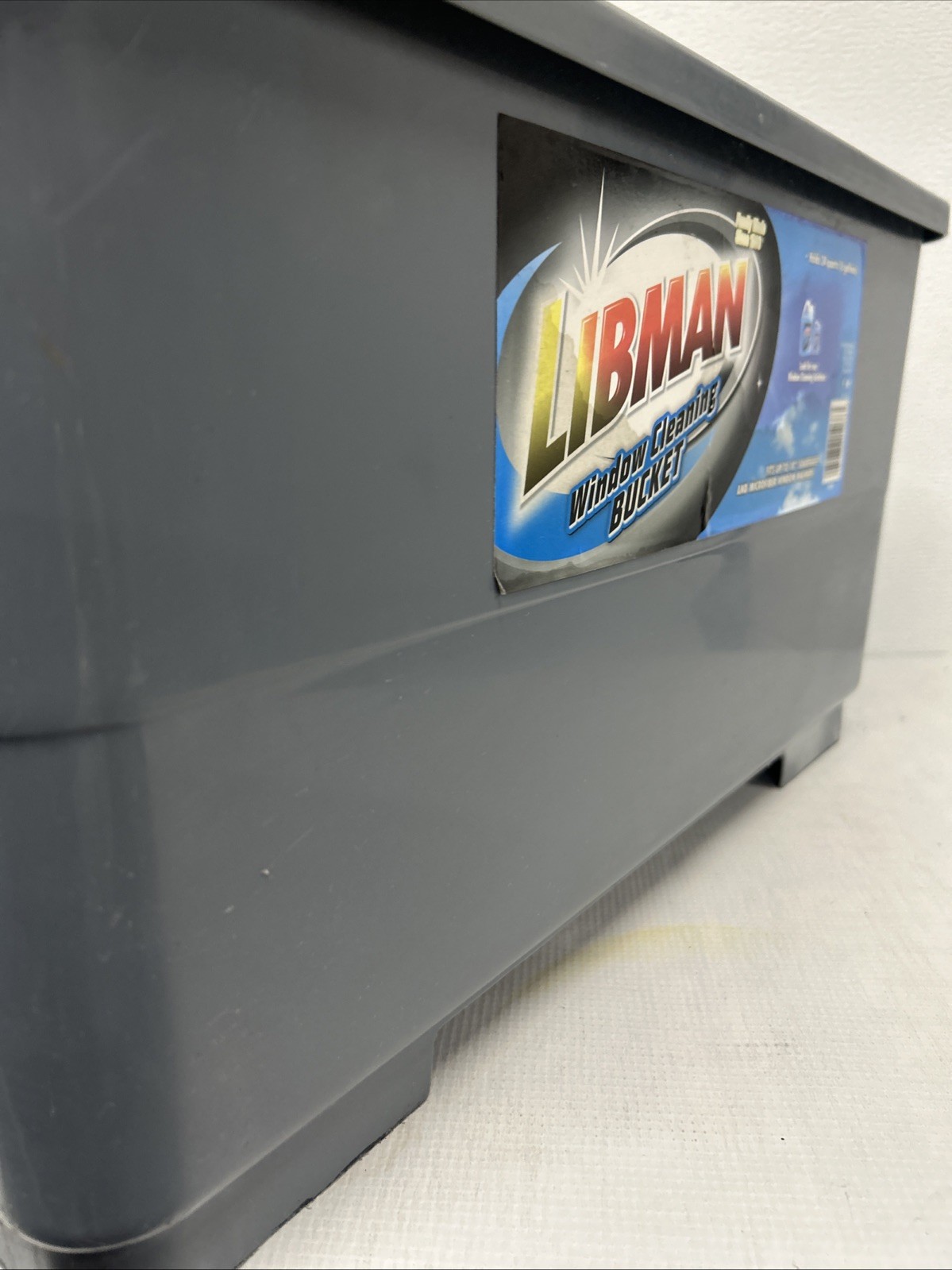 Libman 3.5-Gallon Window Cleaning Mop Bucket Container Grey w/Handle #01066