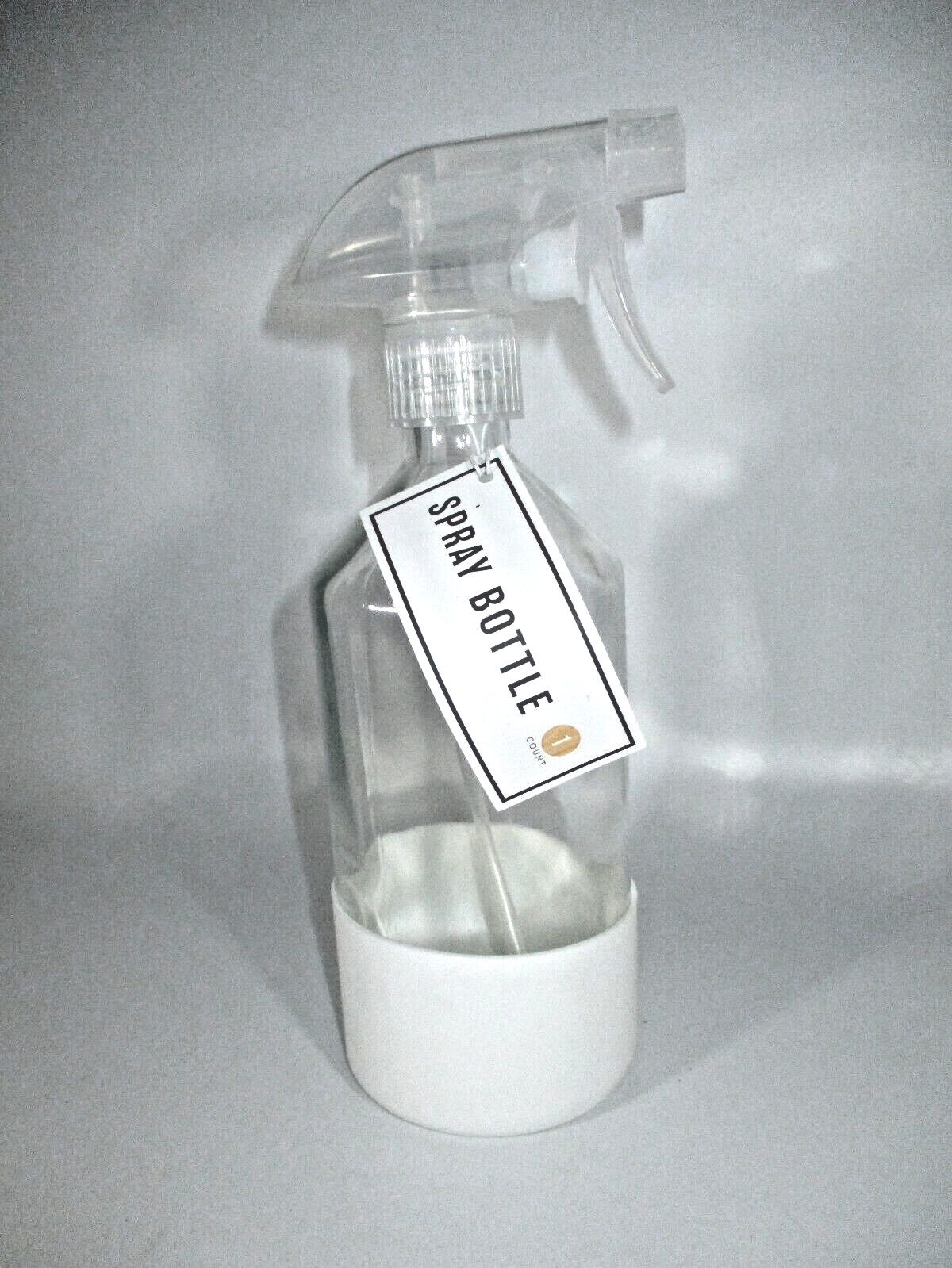 Reusable Cleaning Glass Spray Bottle White Silicone Sleeve
