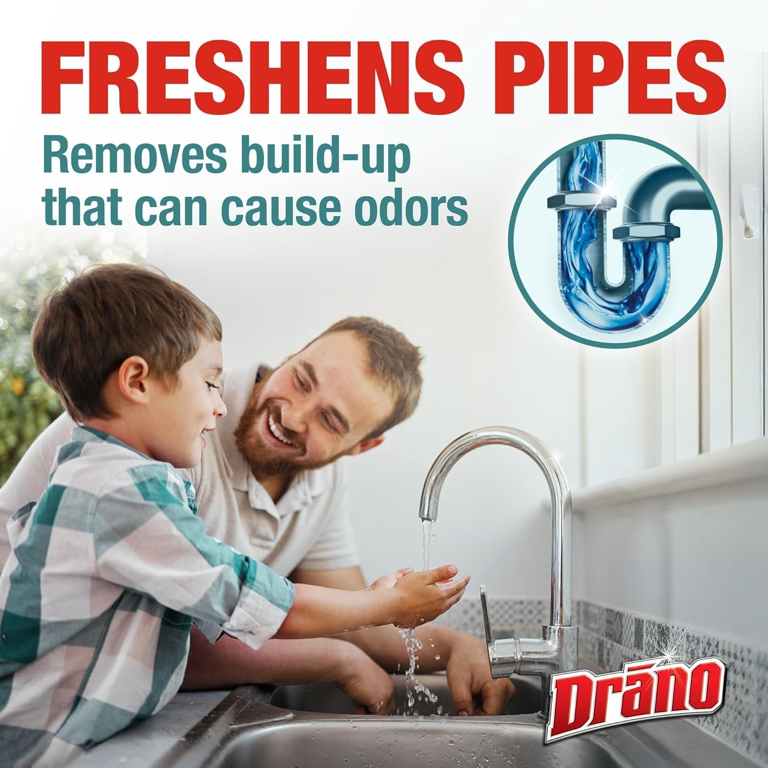Drano Max Build Up Remover Drain Cleaner 60 oz Prevents Clogs Odor Safe for