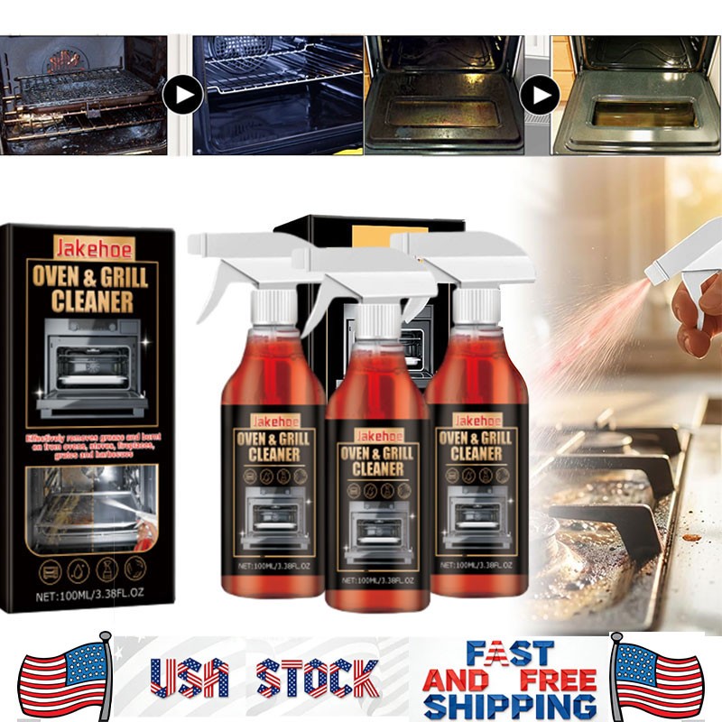 1~5x Oven & Grill Cleaner Spray, Professional Oven and Grill Cleaner 100ml