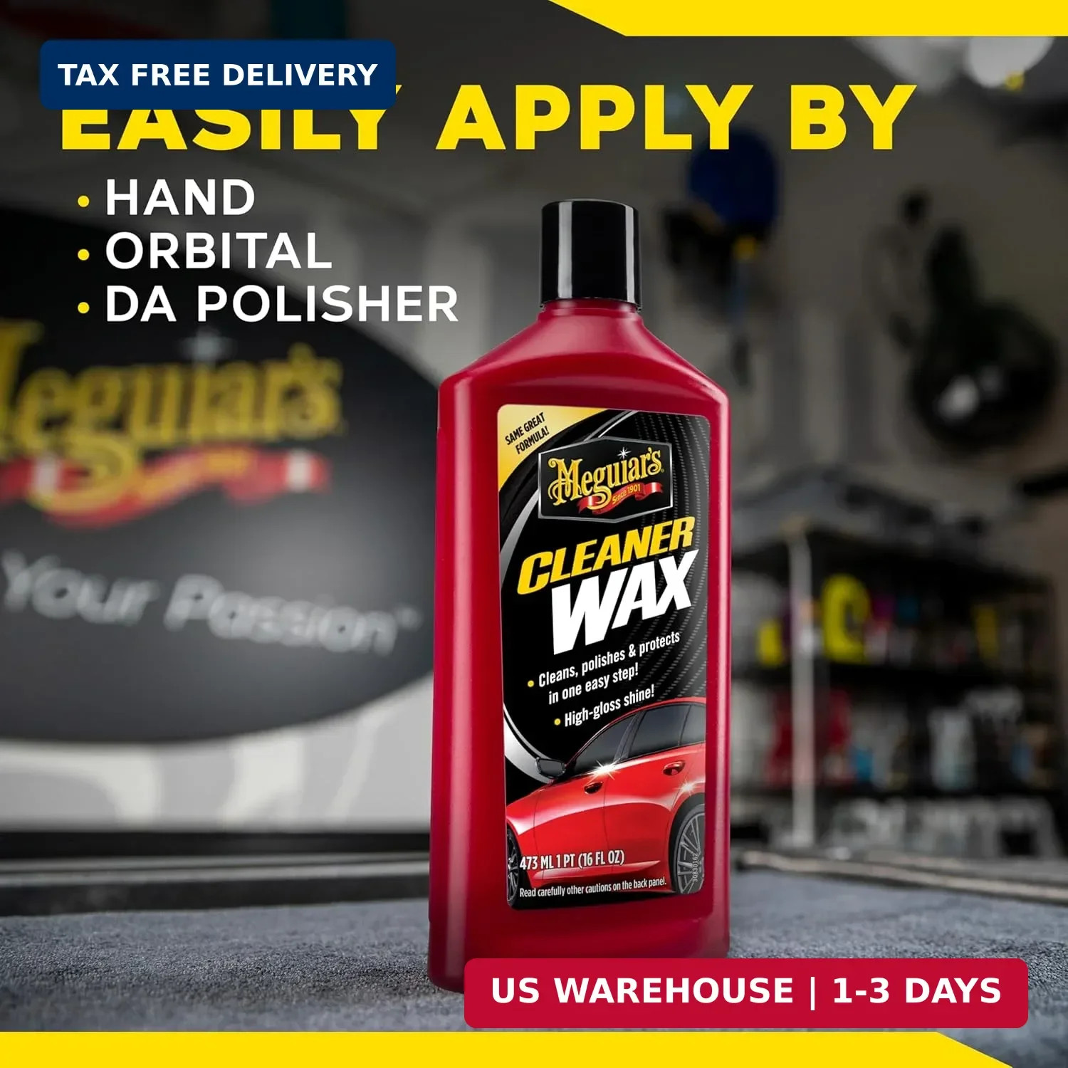 Meguiar’s Cleaner Wax, Liquid Car Wax For Diy Drivers & Detailers-Cleans, Polish
