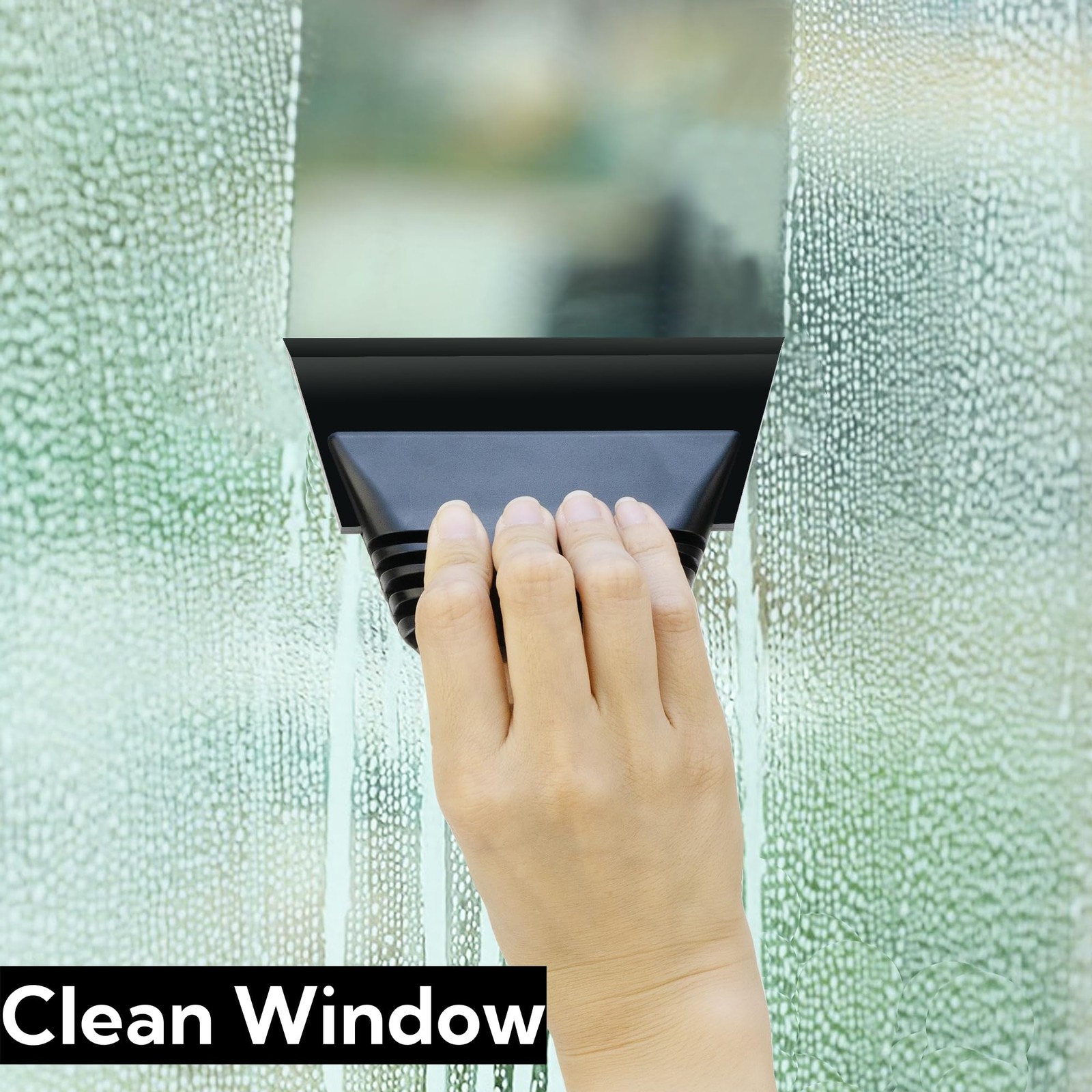 Small Wiper with 2 & 5IN Rubber Blades, Streak-Free Glass Squeegee for Window…