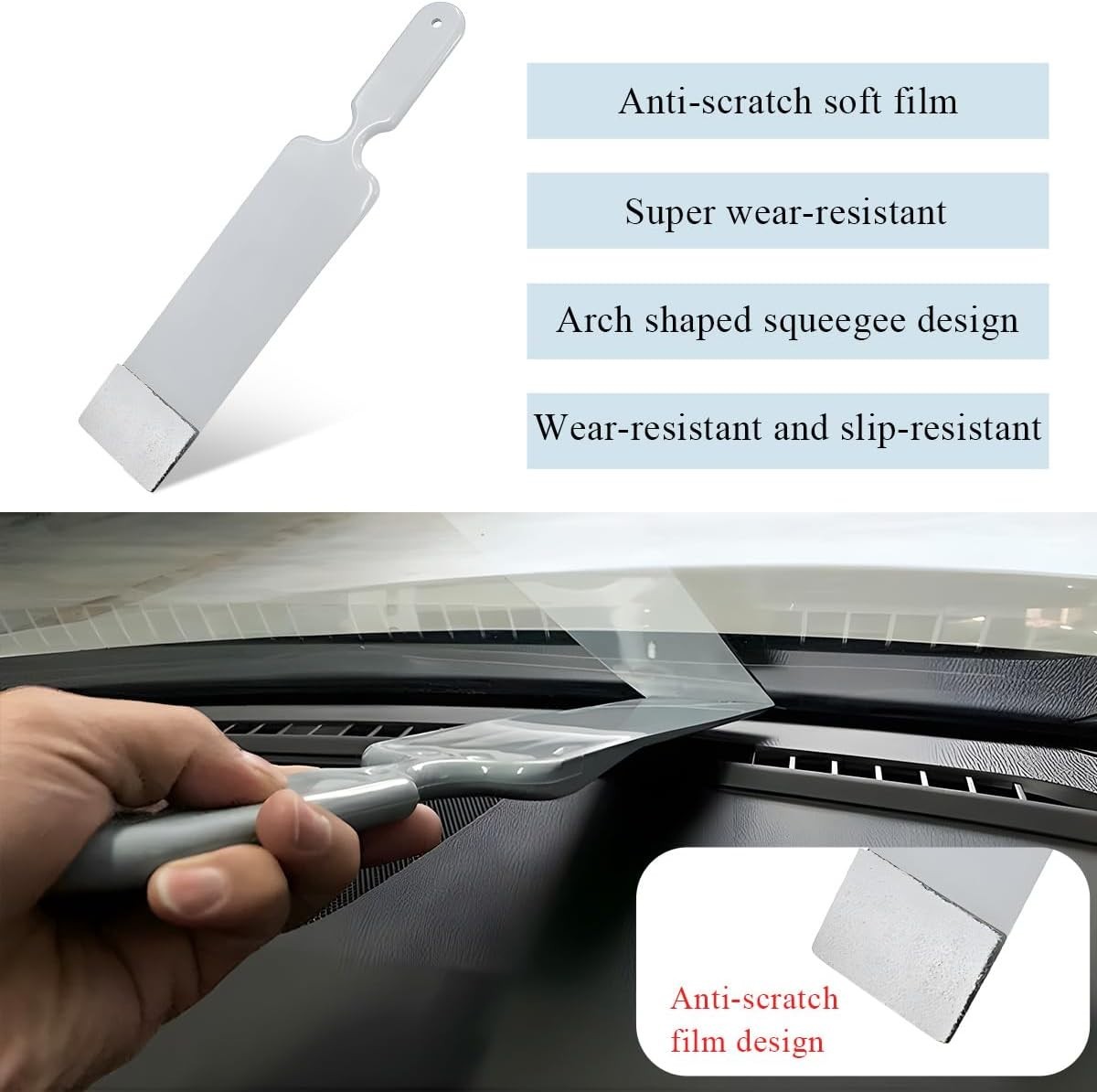 Durable Paddle Squeegee with Cleaning Pad – Ideal for Window Film Installation