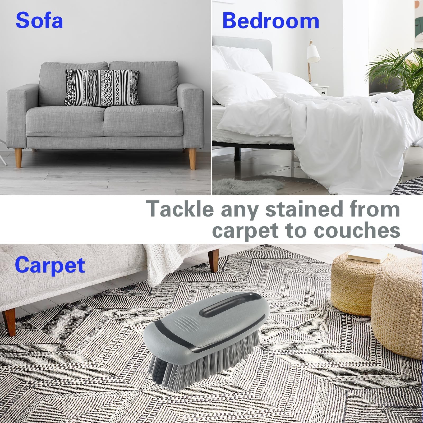 Carpet And Upholstery Cleaning Brushcarpet Scrubber Stiff Bristle Detailing Scru