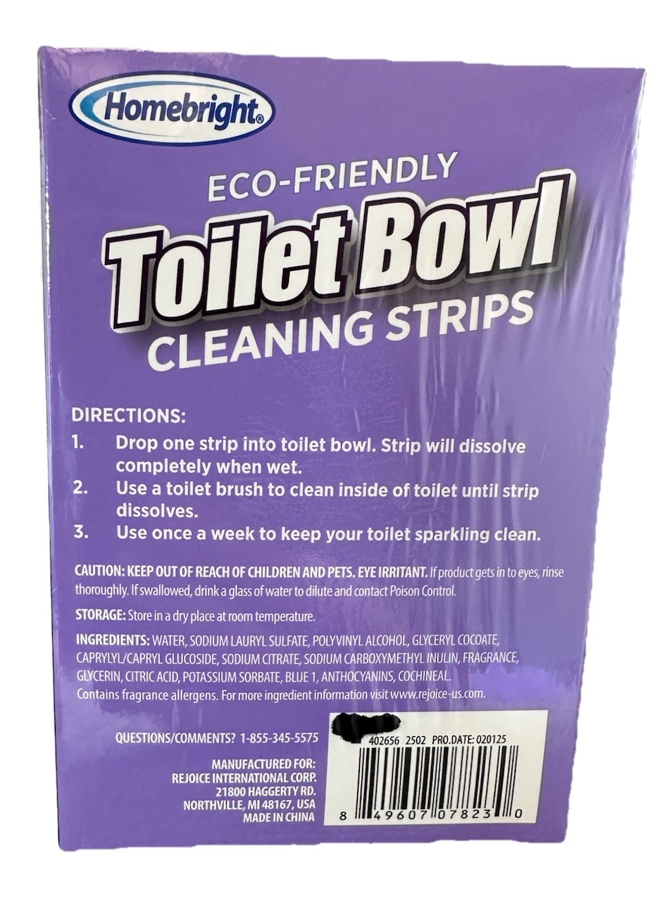 2x Homebright Eco Friendly Toilet Bowl Cleaning Strips Lavender Vanilla