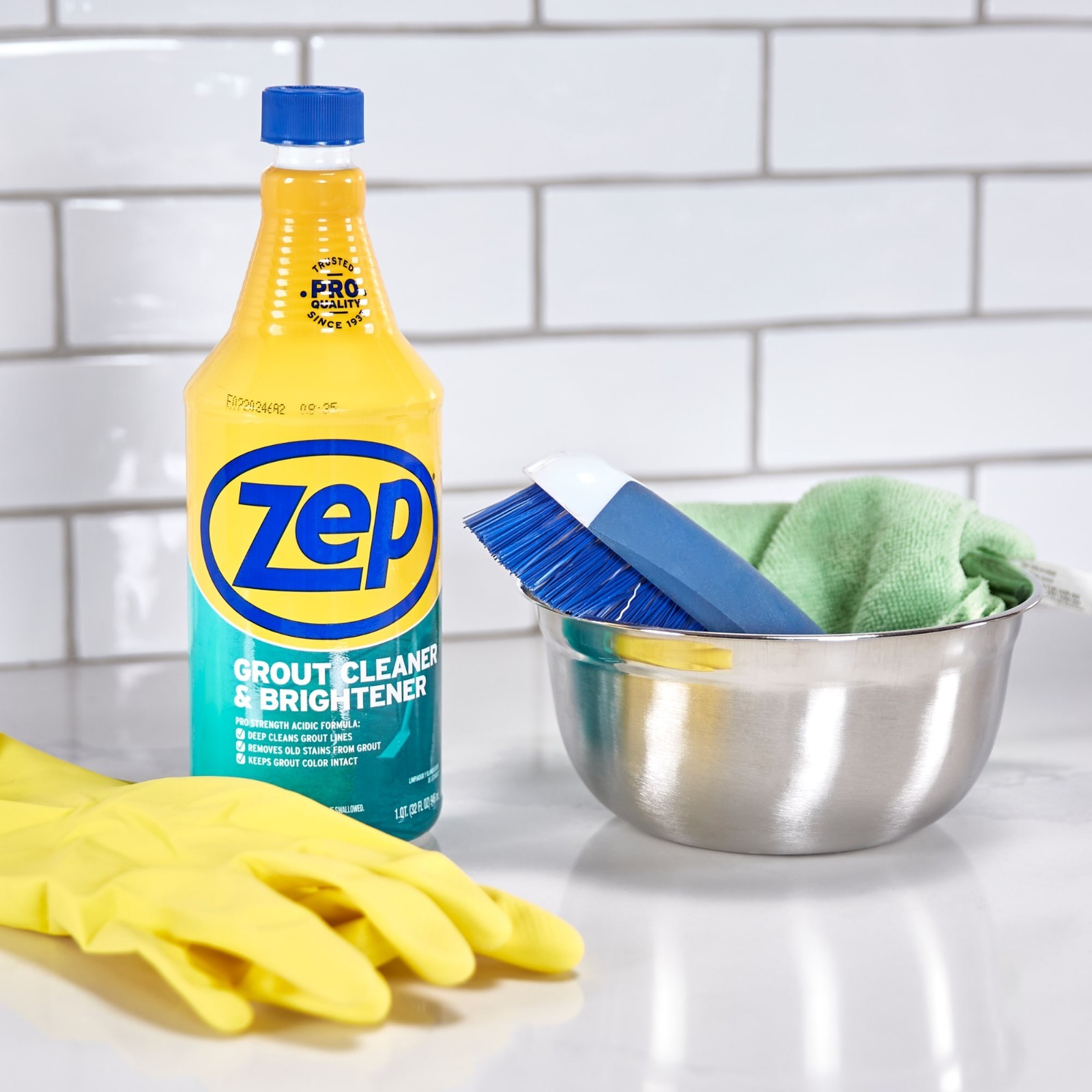 (3 Pack) Zep 32 oz Grout Cleaner Brightener Tile Cleaner Deep Cleaning Formula