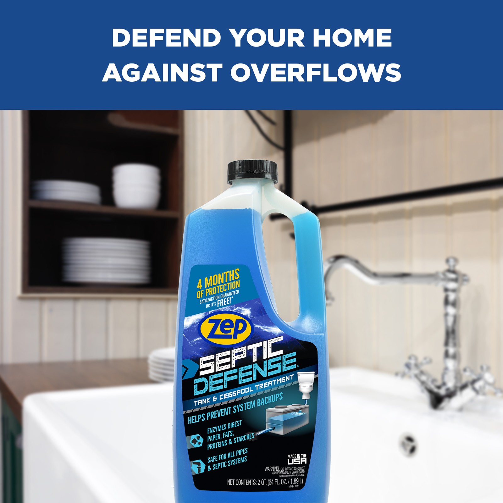 Zep Septic System and Cesspool Treatment Liquid – 64 Oz – ZLST648