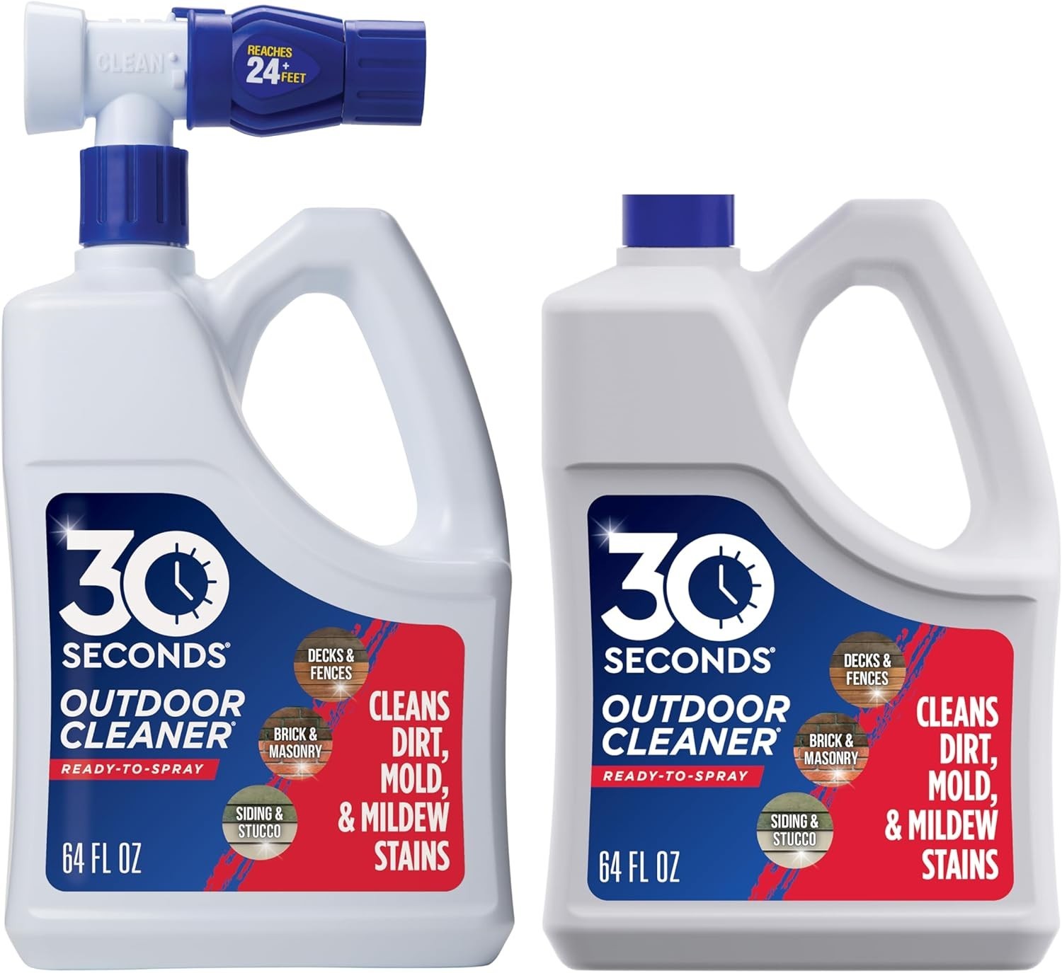 Outdoor Cleaner 2 Pack W/ Hose End Sprayer Cleans Stains from Algae Mold