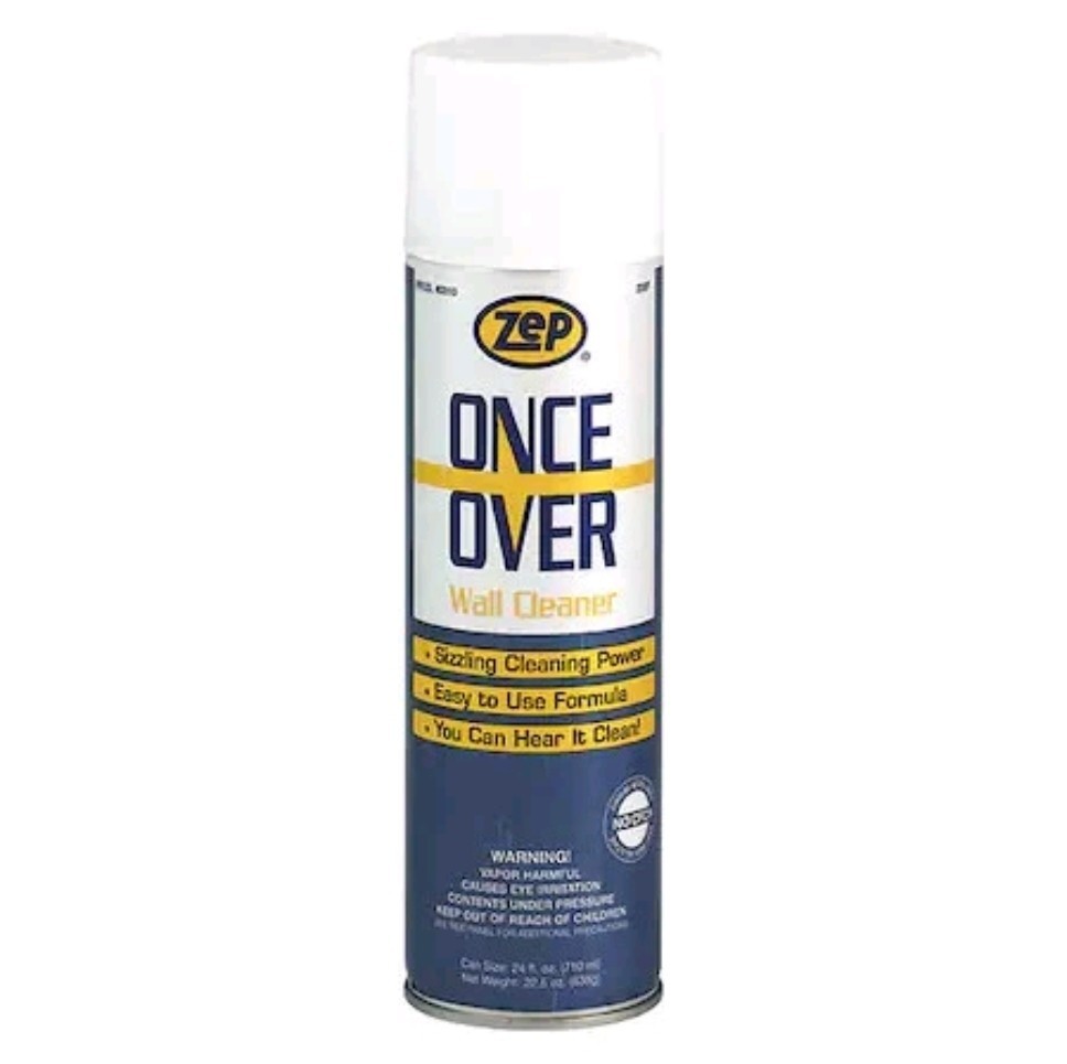 Zep 31001 Once Over Wall Cleaner, All Purpose Cleaner, Aerosol Can, Pk12