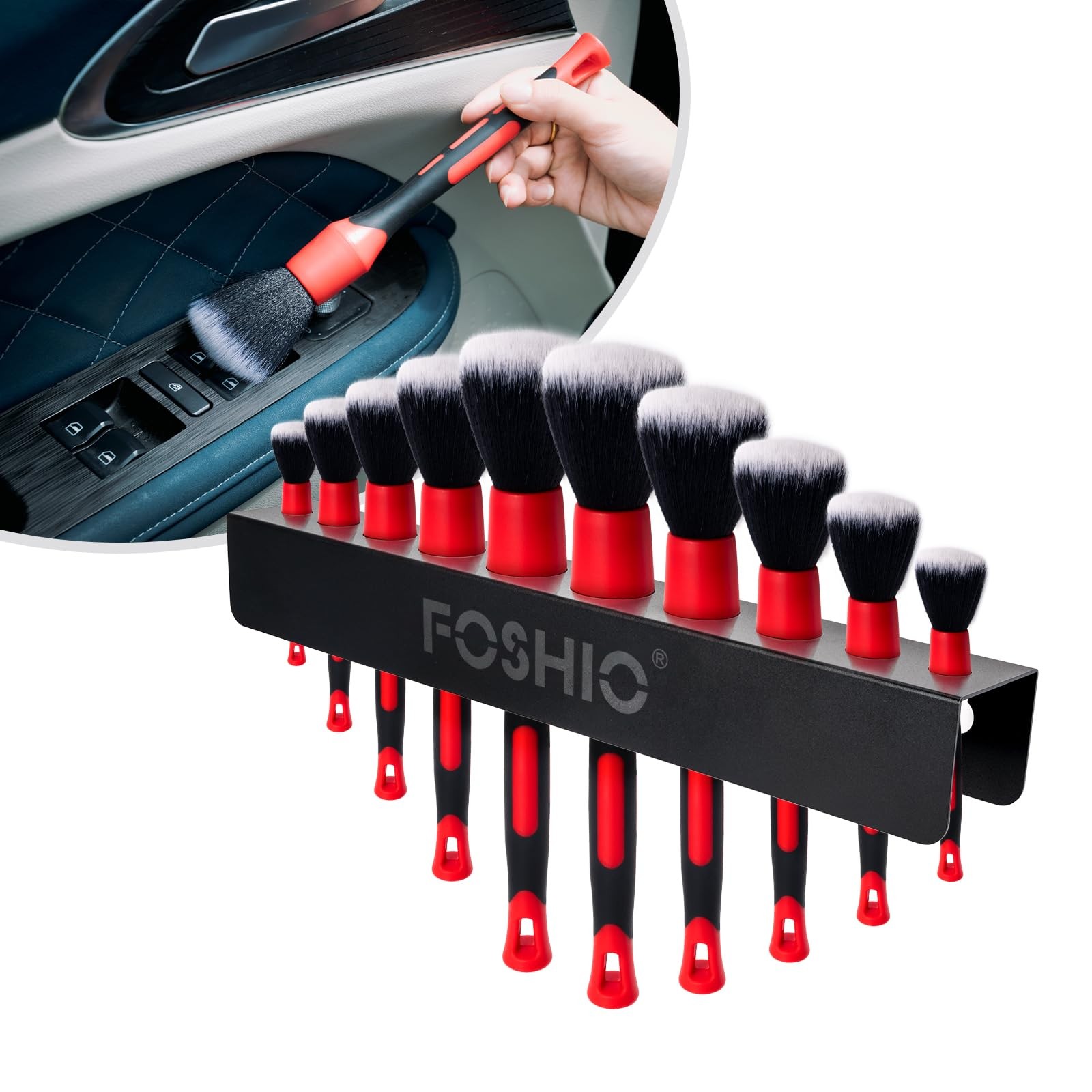 Car Detailing Brush Holder with the Mounting Hardware, Durable Solid Painted …