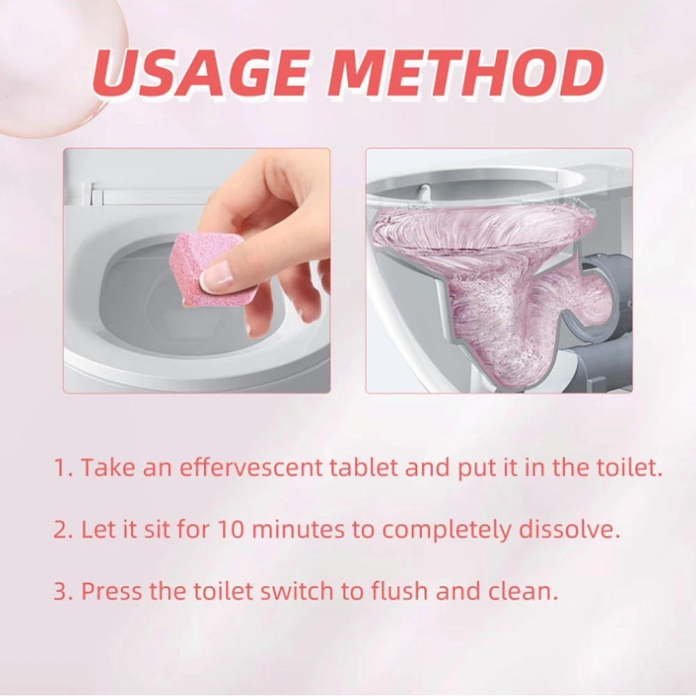 3-20Pcs Toilet Cleaning Tablets – Strong Stain Remover & Deodorant for Bathroom