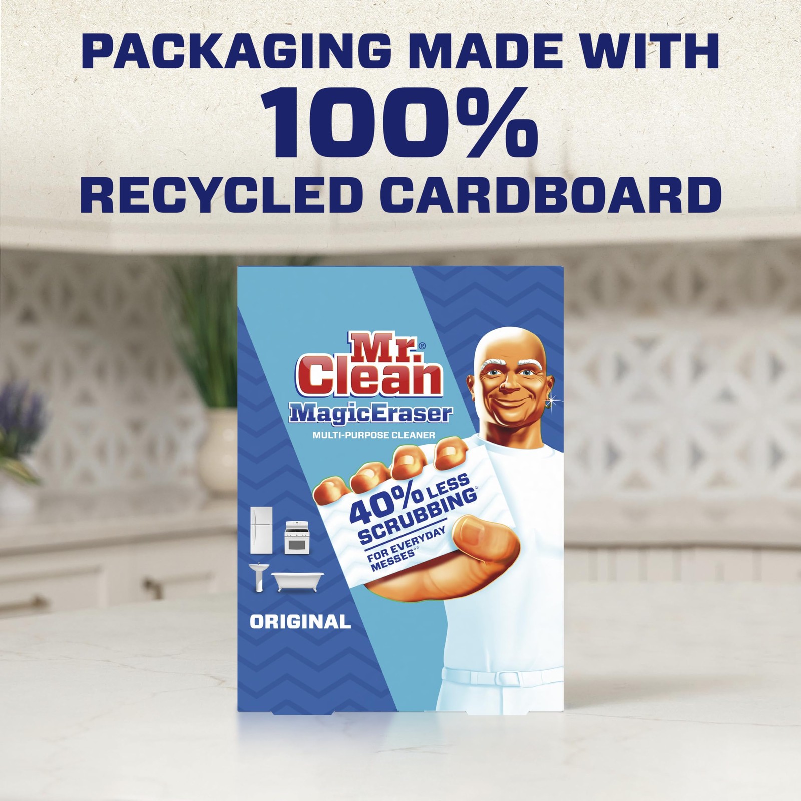 Mr. Clean Magic Eraser Original Cleaning Pads, 6 Count (Pack of 1), White