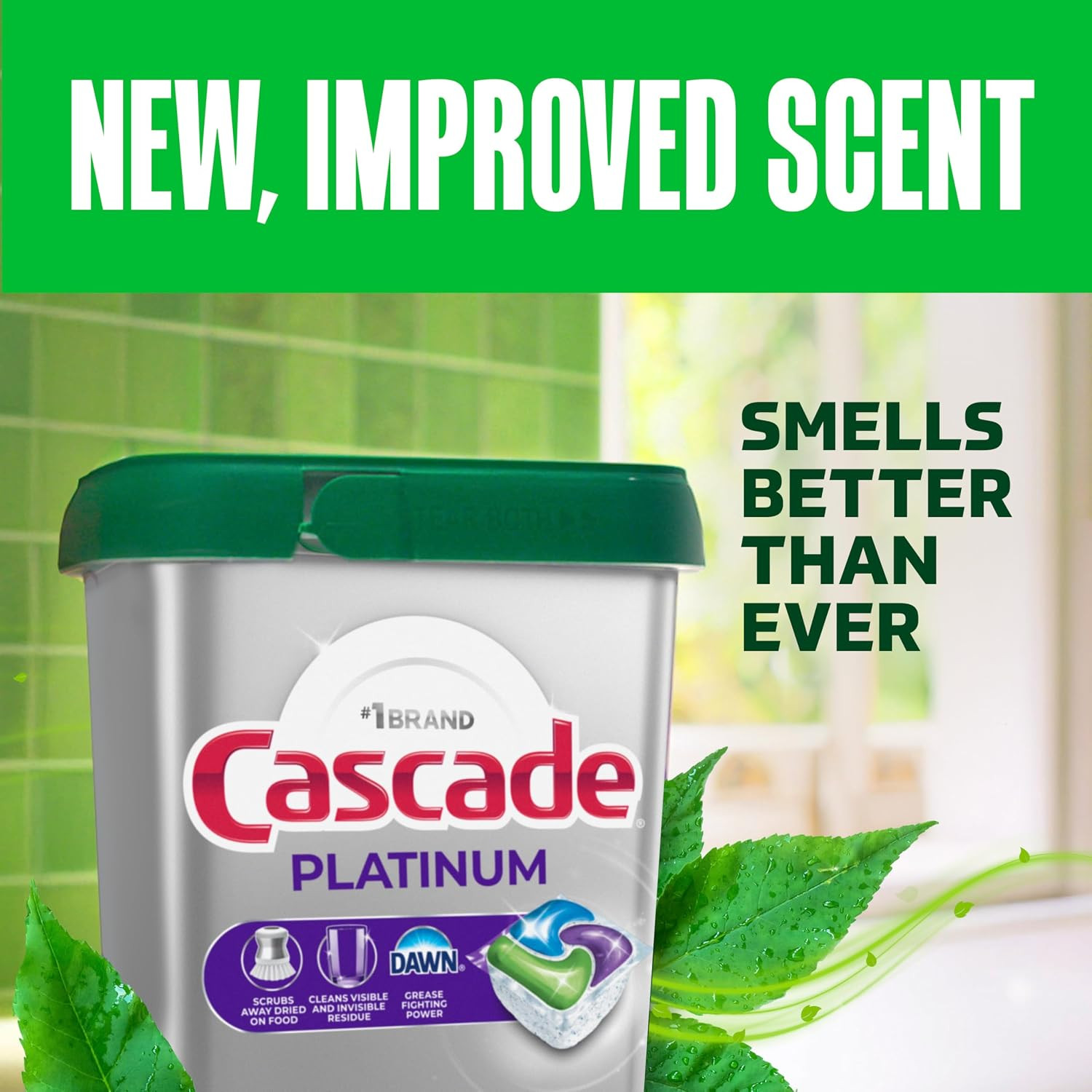 Platinum Dishwasher Pods, Dishwasher Detergent, Dish Detergent Soap, Fresh, 71 C