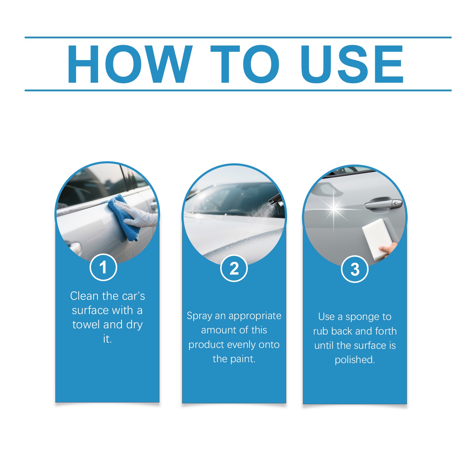 Ceramic Coating Spray Kit PTFE Nano Paint Sealant Hydrophobic Car Wax