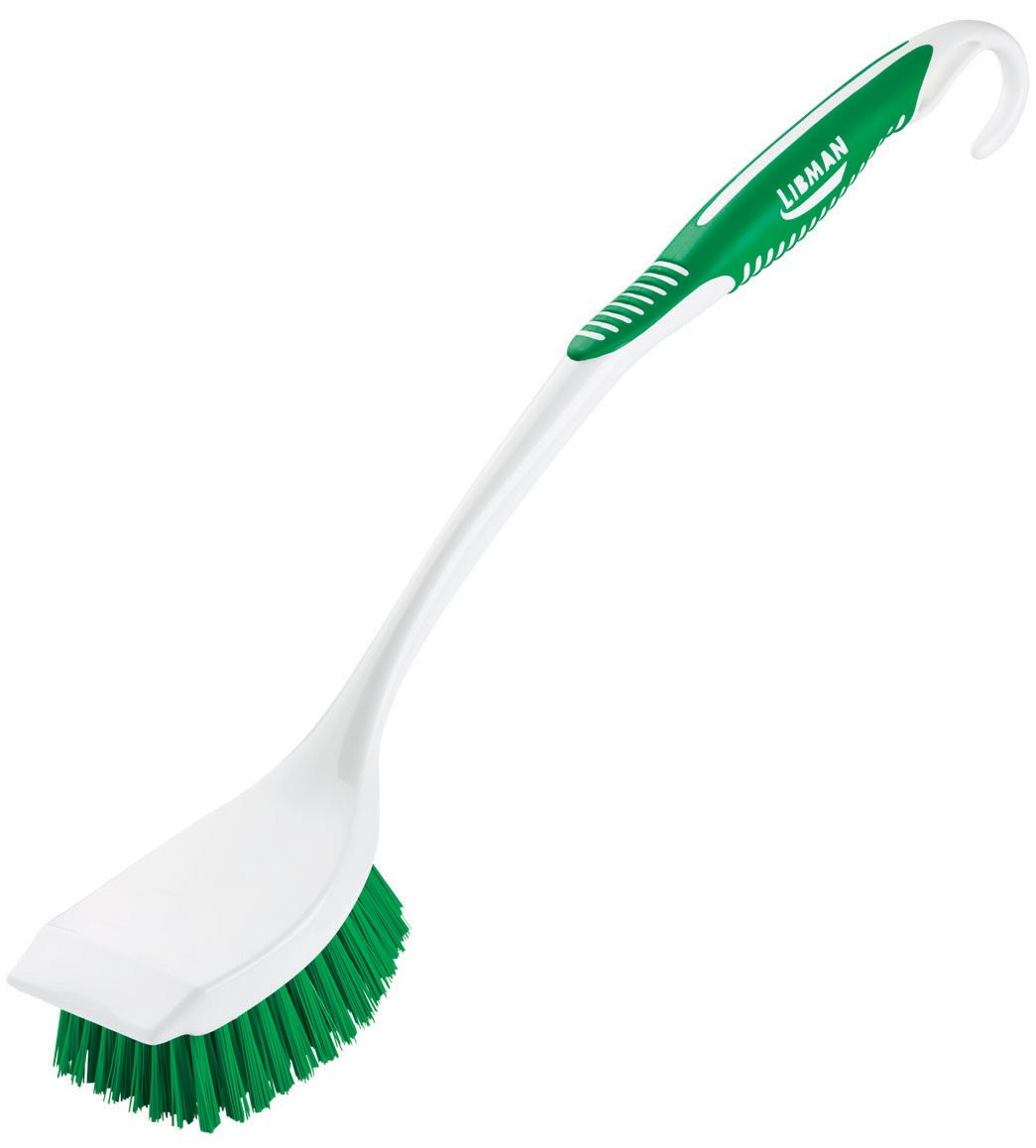 Libman Long Handle Scrub Brush – Item Model Number: 00010 – Ergonomic Rubber …