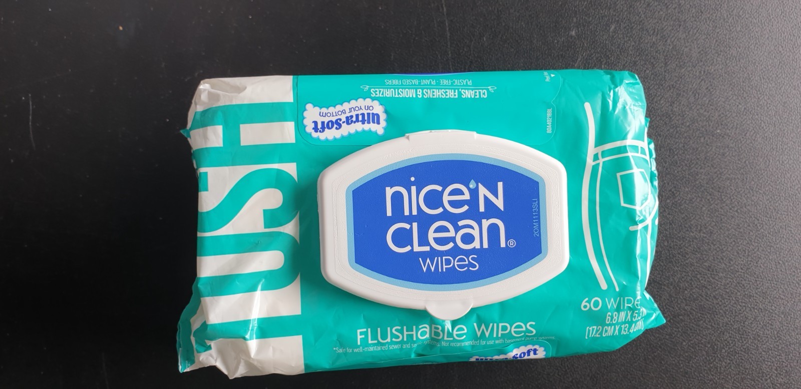 Nice ‘N Clean Adult Flushable Wipes Freshens Moisturizes 6.8 in x 5.3 in /2-Pack