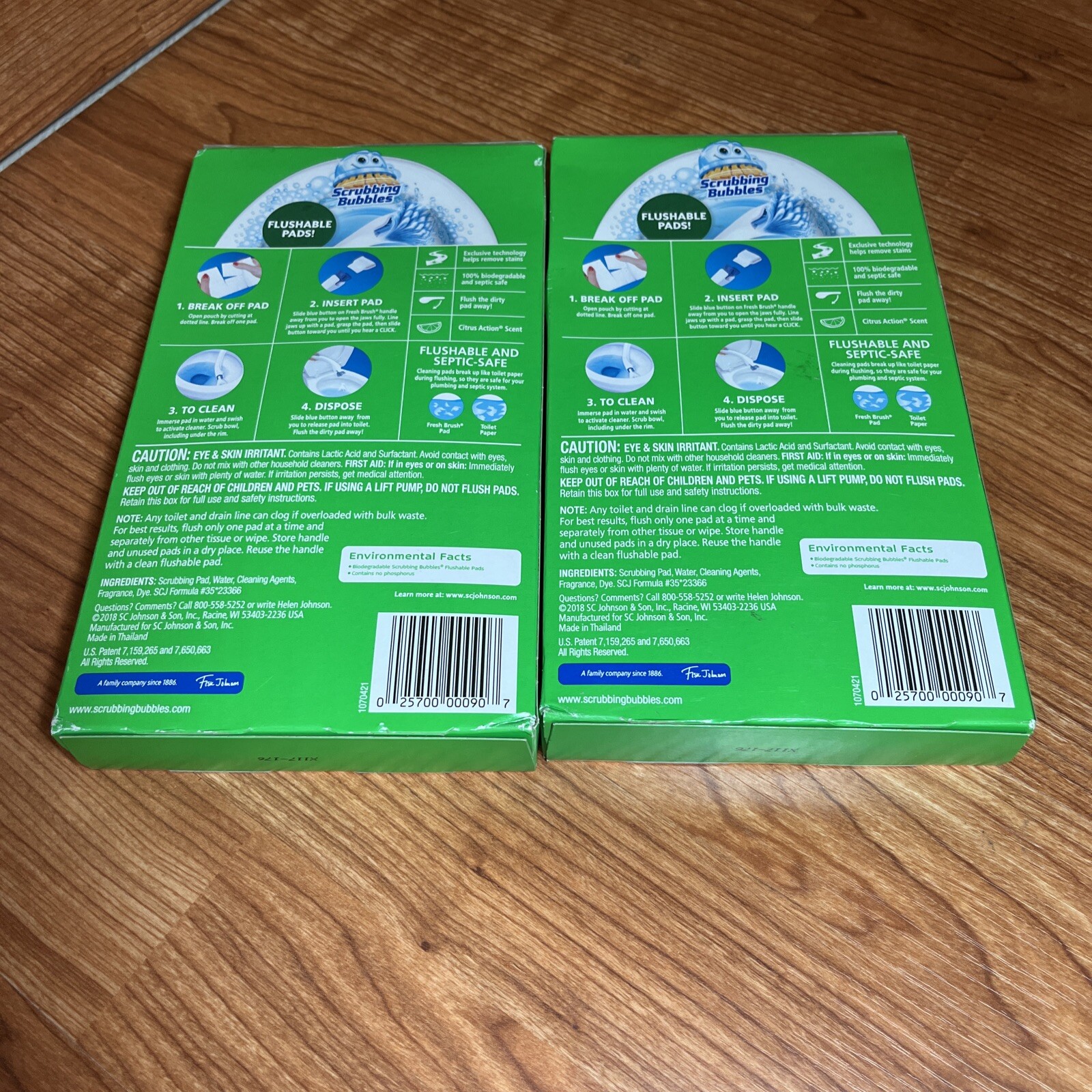 Scrubbing Bubbles Flushable Fresh Wand Refills 10 Each, Citrus Scent Lot Of 2
