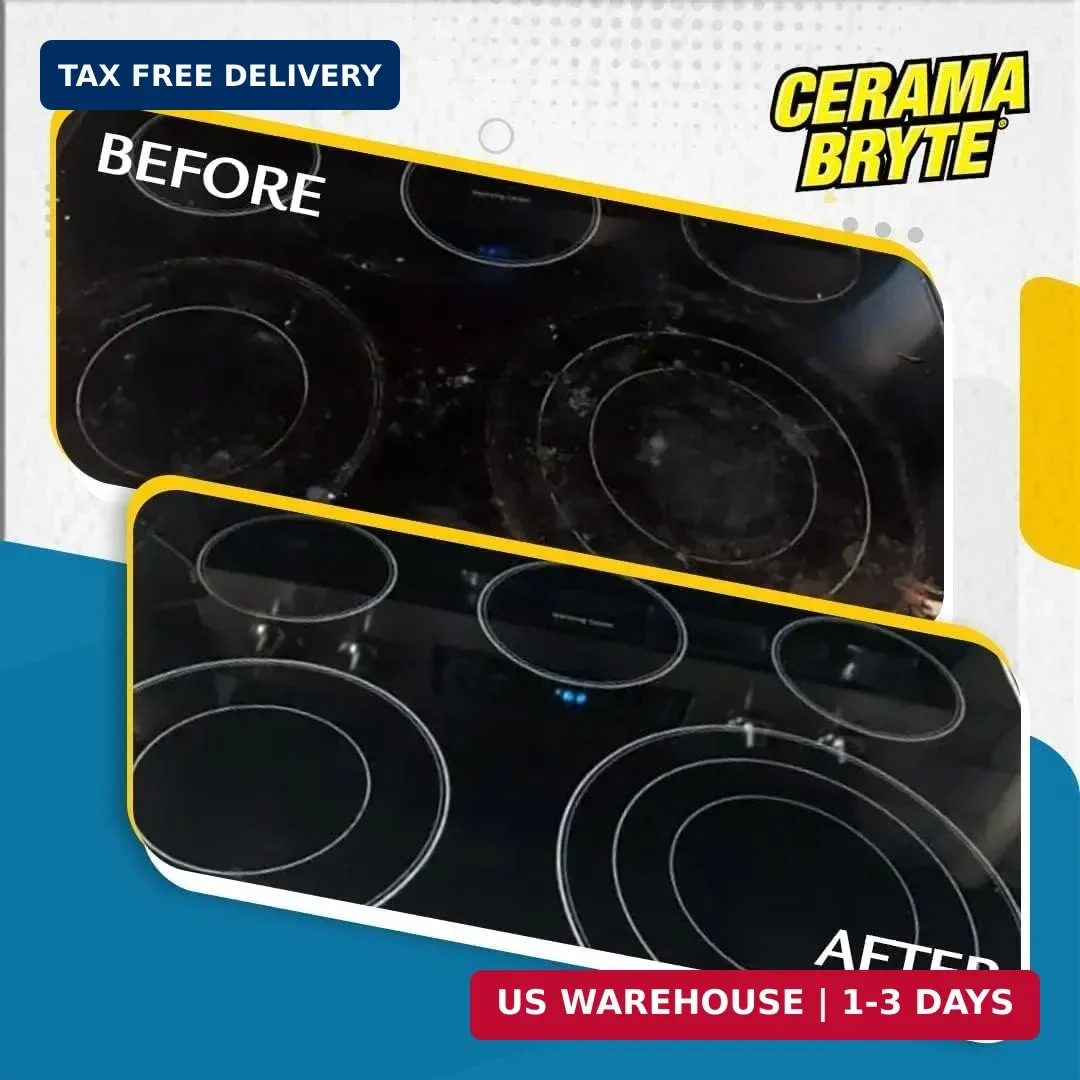 Cerama Bryte Cooktop Cleaner for Glass-Ceramic Surfaces, 18 oz, 2 Pack