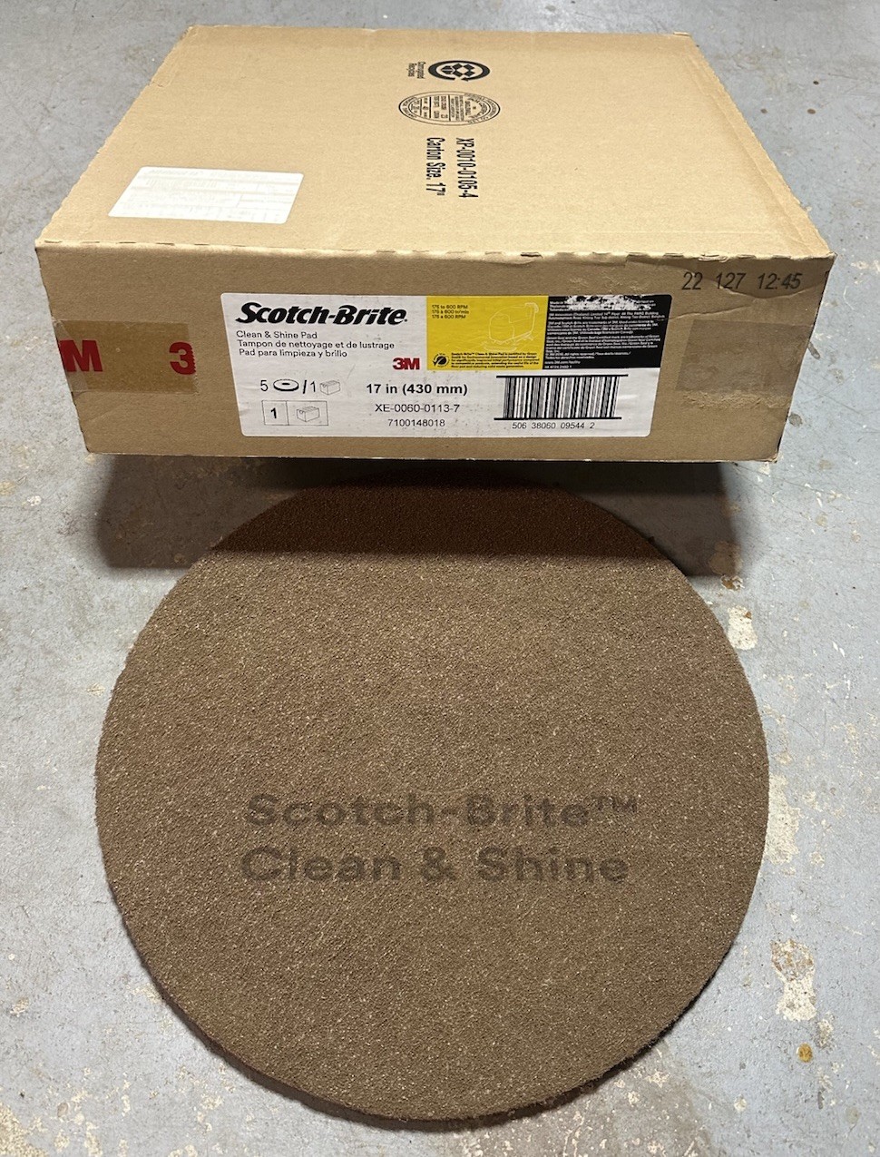NEW** 3M 9549 13 in. Scotch-Brite Clean and Shine Pad – pack of 5