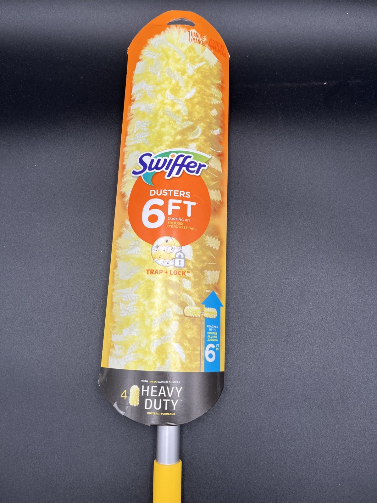 Swiffer Dusters Heavy Duty Super Extendable Handle Dusting Kit 4 Dusters , 6 Ft