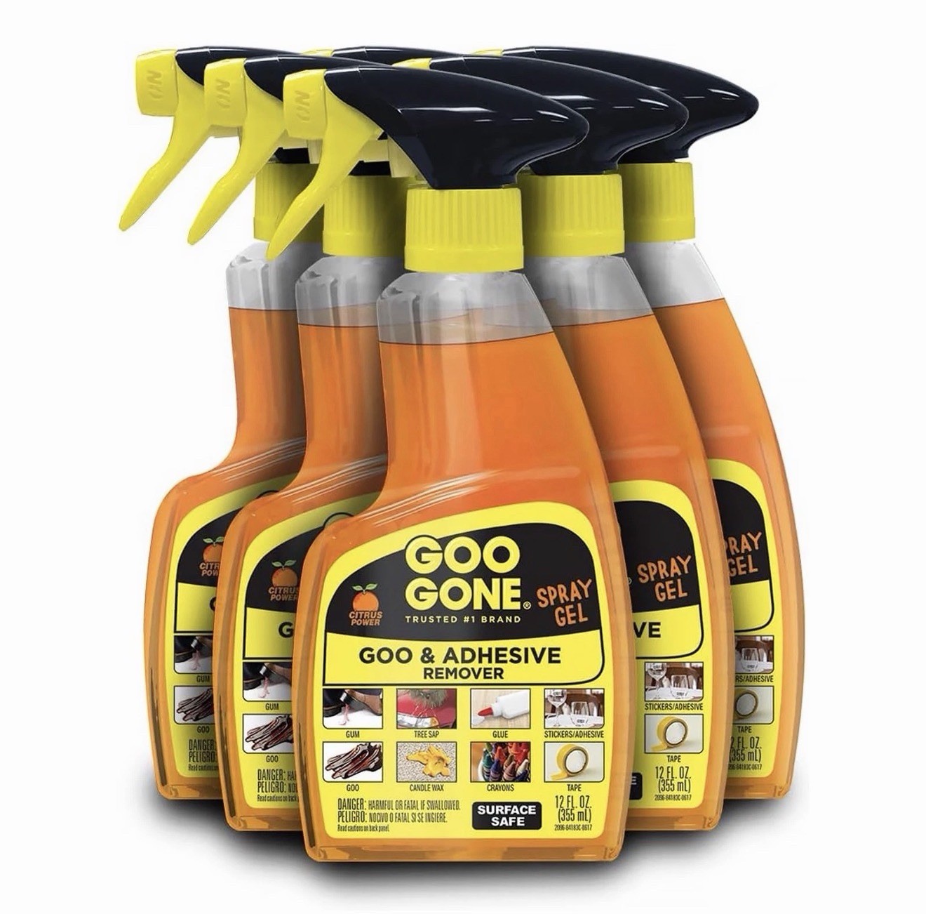 Goo Gone 2096 12 oz Spray Bottle Spray Gel Cleaner – Citrus Scent (6/CT) New
