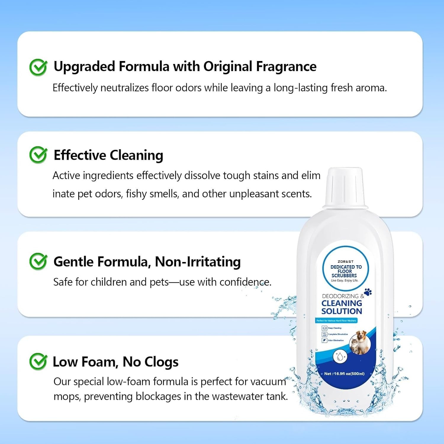 Effective & Non-Toxic Floor Cleaner – Streak-Free Deodorizer for All Surfaces