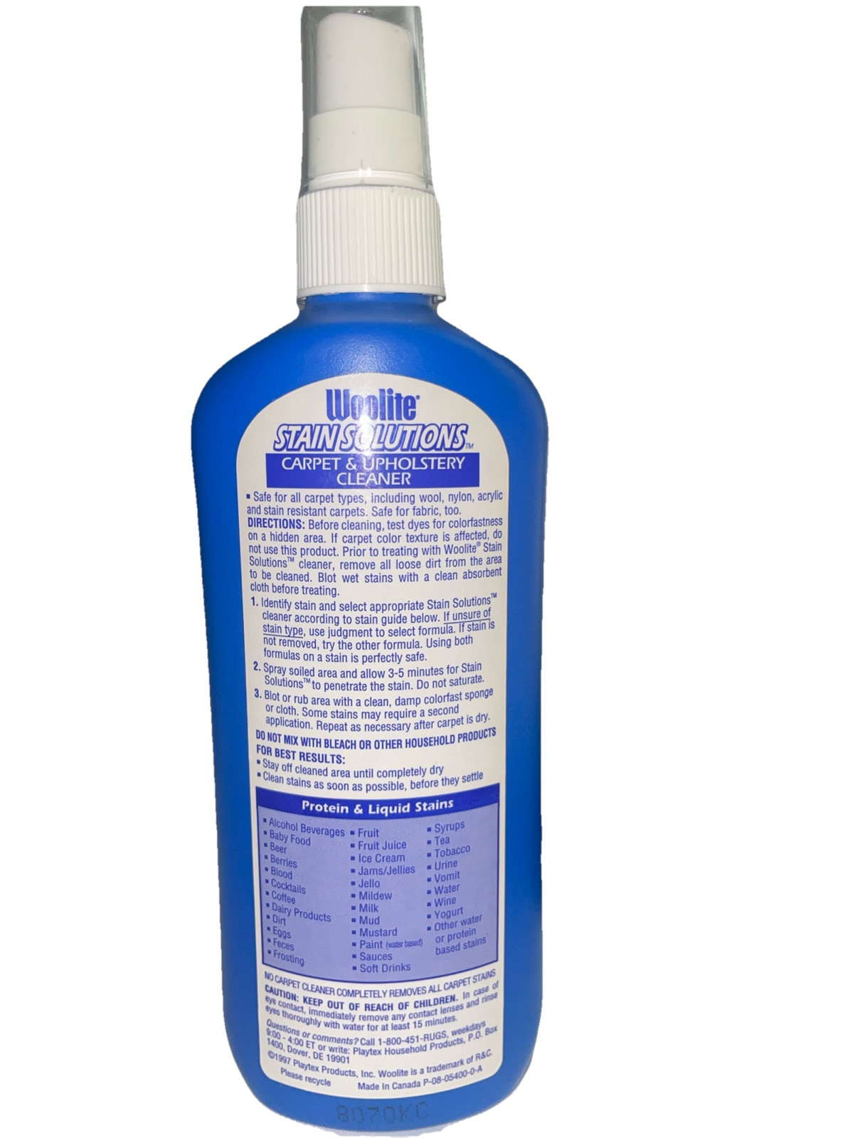 Woolite Stain Solutions Protein & Liquid Stains Carpet Cleaner 8.5 Oz. Rare