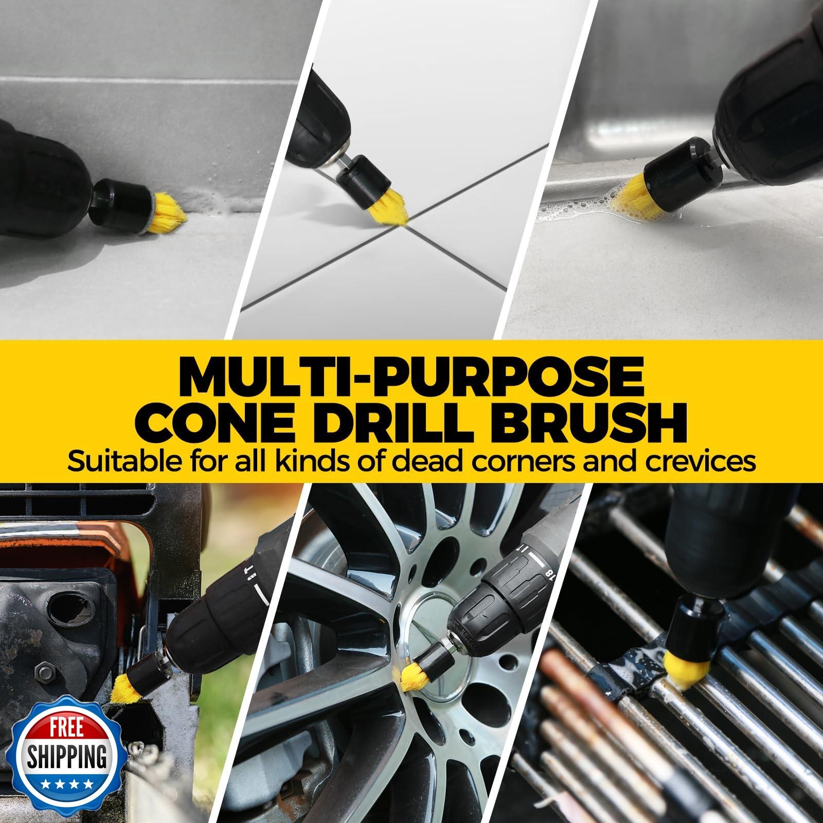Holikme 6Pack Drill Brush Power Scrubber Cleaning Brush Extended Long Attachm