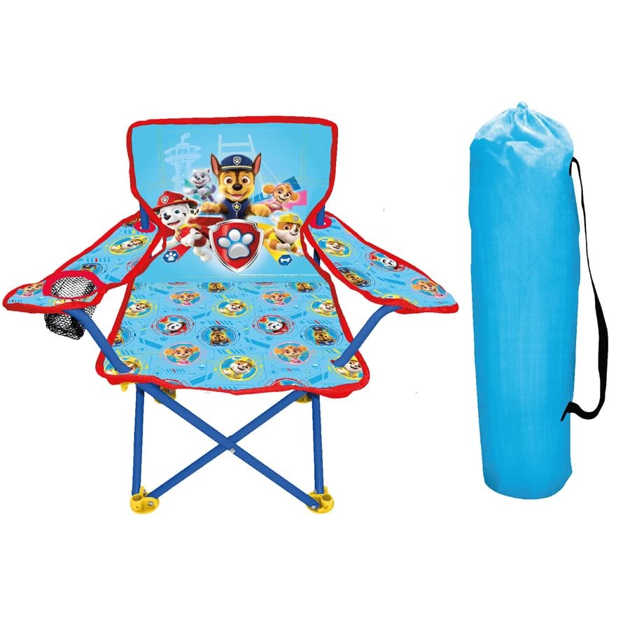 Paw Patrol Camping Chair, Camp Fold N Go Chair with Carry Bag